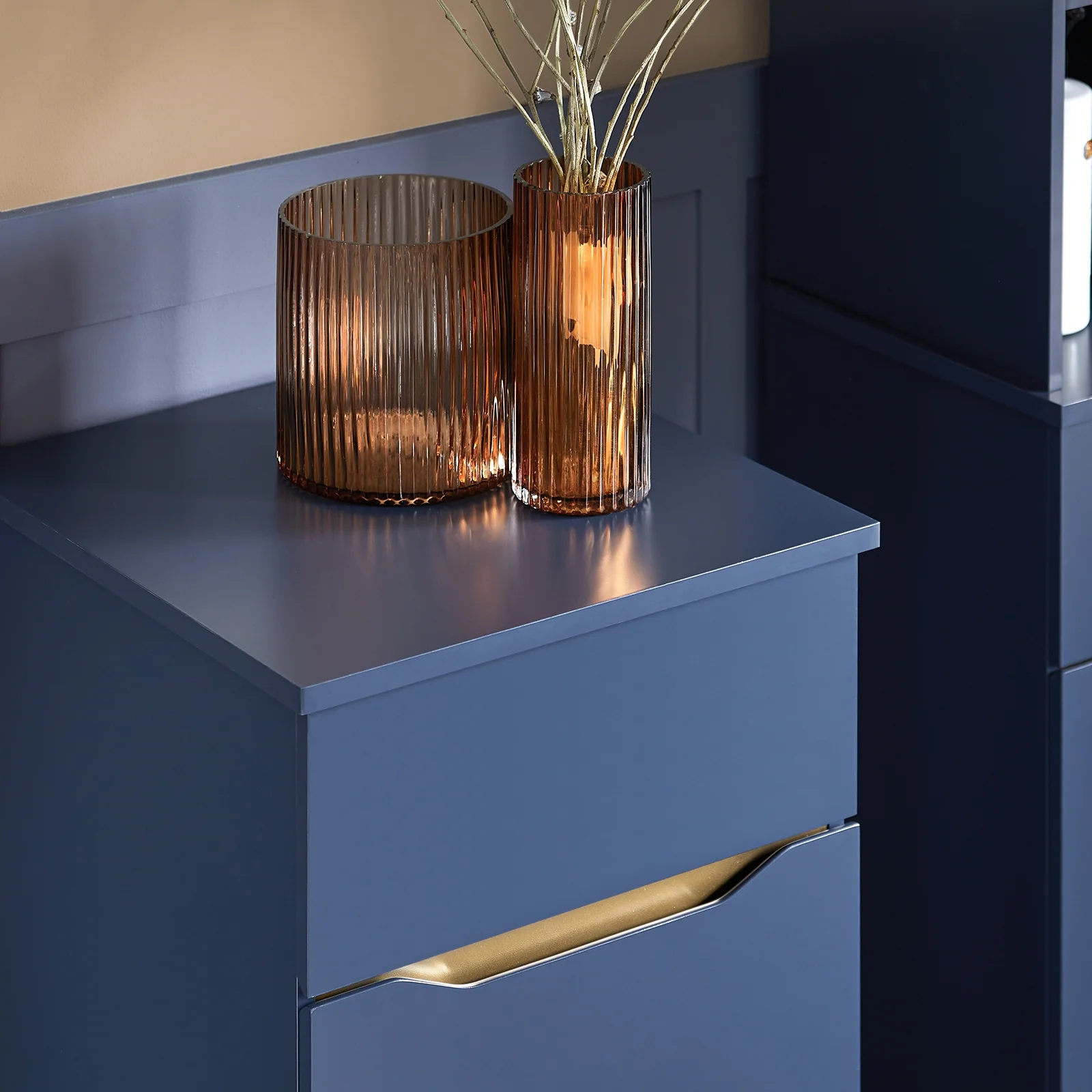 SoBuy BZR114-B Cesto para Ropa Sucia con 1 Cesto y 1 Cajón Azul - Image 8
