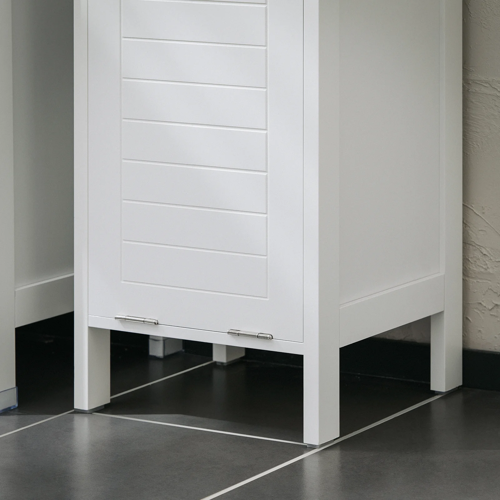 SoBuy BZR122-W Cesto para Ropa Sucia con 1 Cesto y 1 Estante Abierto Blanco - Image 7