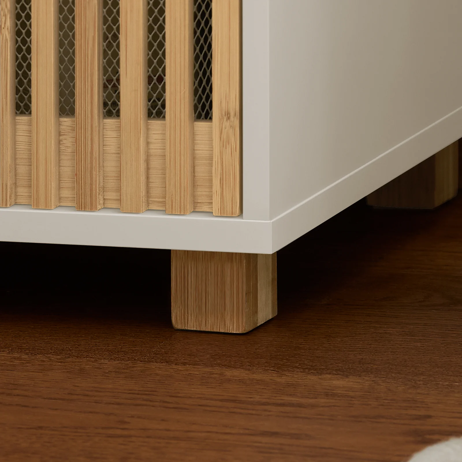SoBuy BZR127-W Mueble Columna de Baño con 1 Compartimiento 2 Puertas - Image 8