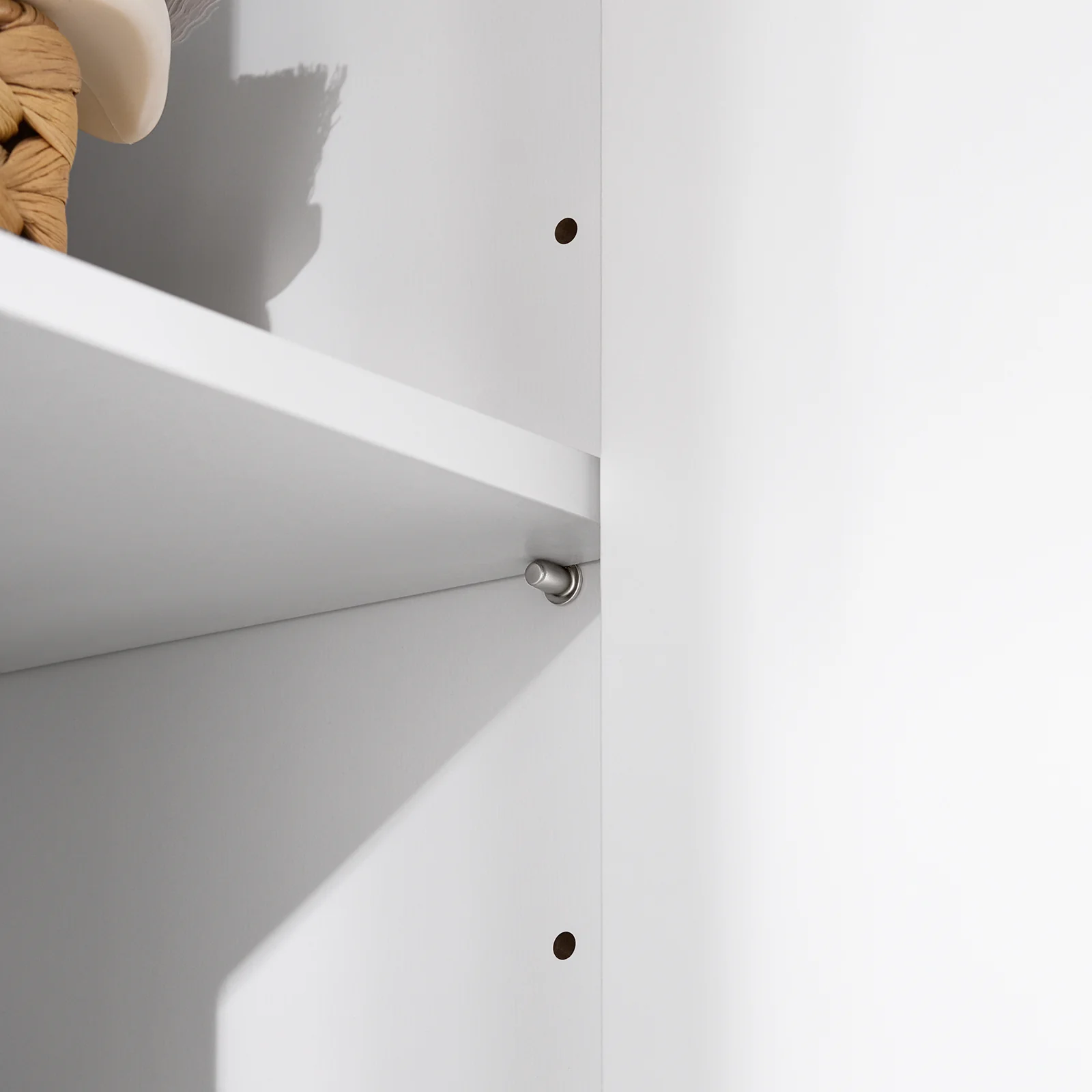 Preventa-SoBuy BZR150-W Mueble Columna de Baño con 2 cesto de ropa y 1 Compartimento Blanco - Image 7