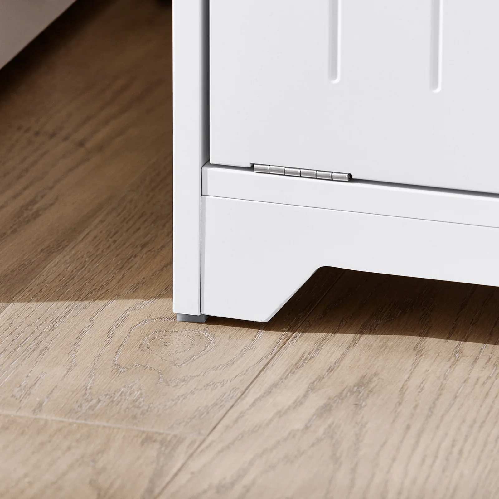 Preventa-SoBuy BZR150-W Mueble Columna de Baño con 2 cesto de ropa y 1 Compartimento Blanco - Image 9