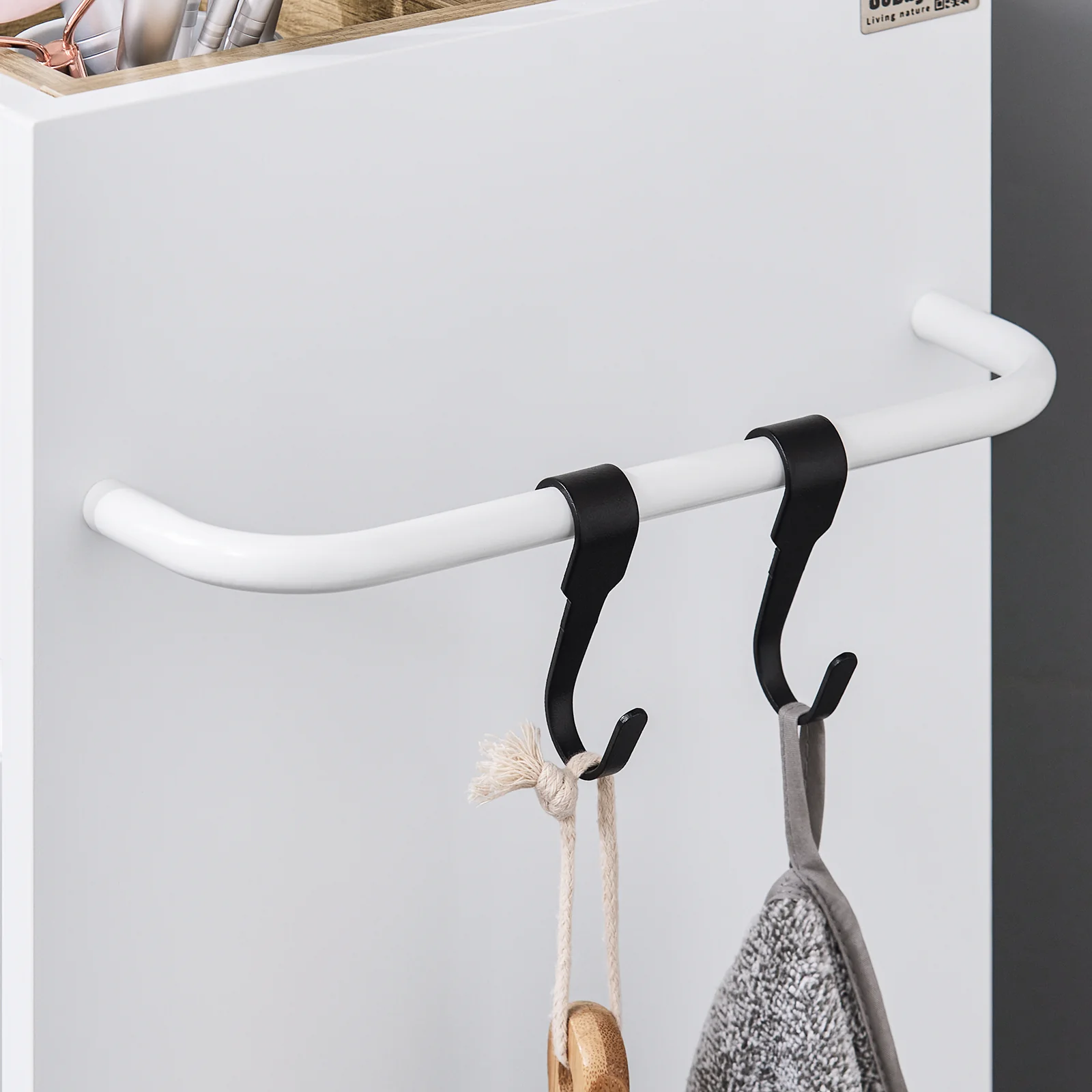 SoBuy BZR159-W Armario Auxiliar con 1 cesto Estanterías de Baño Blanco - Image 8