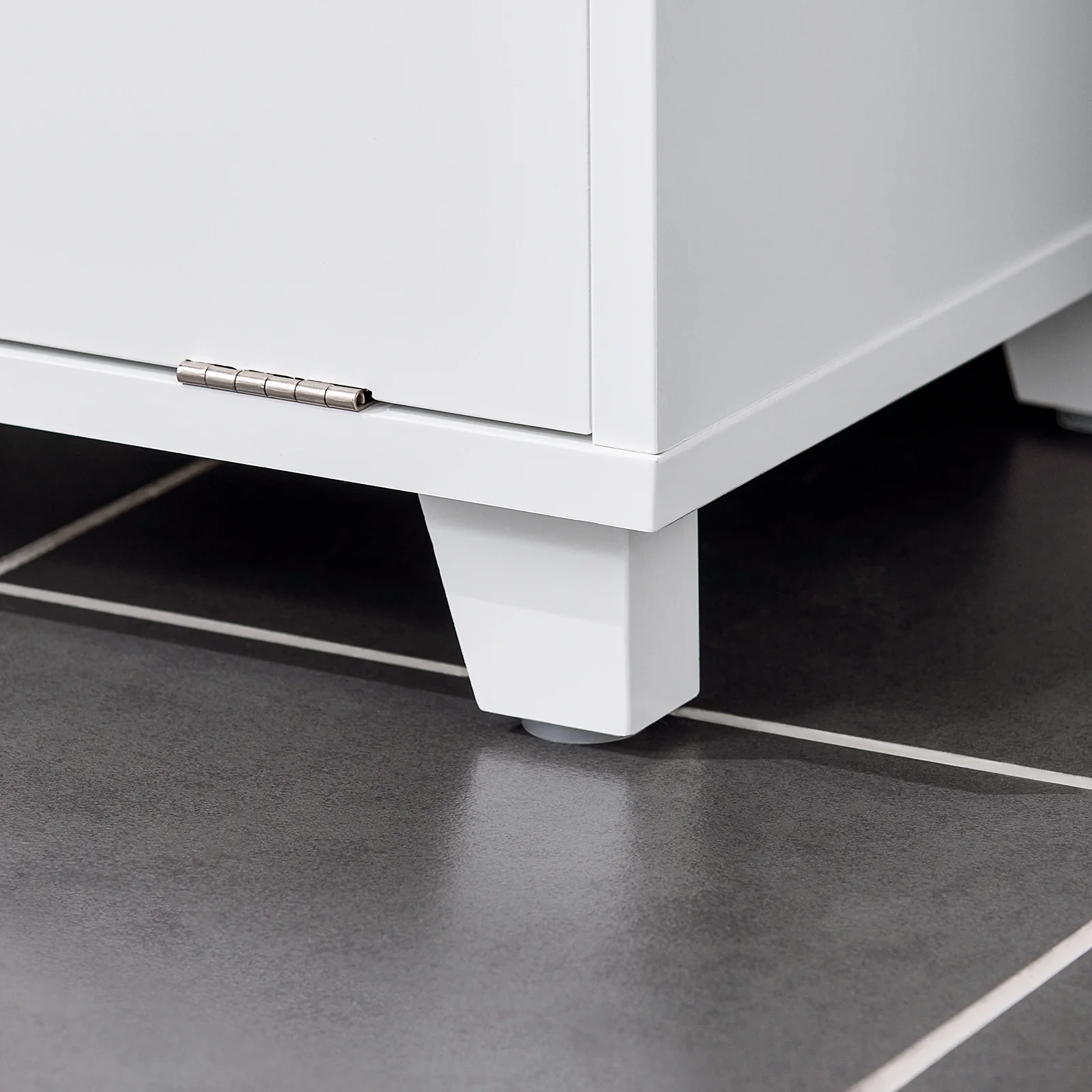 SoBuy BZR159-W Armario Auxiliar con 1 cesto Estanterías de Baño Blanco - Image 9