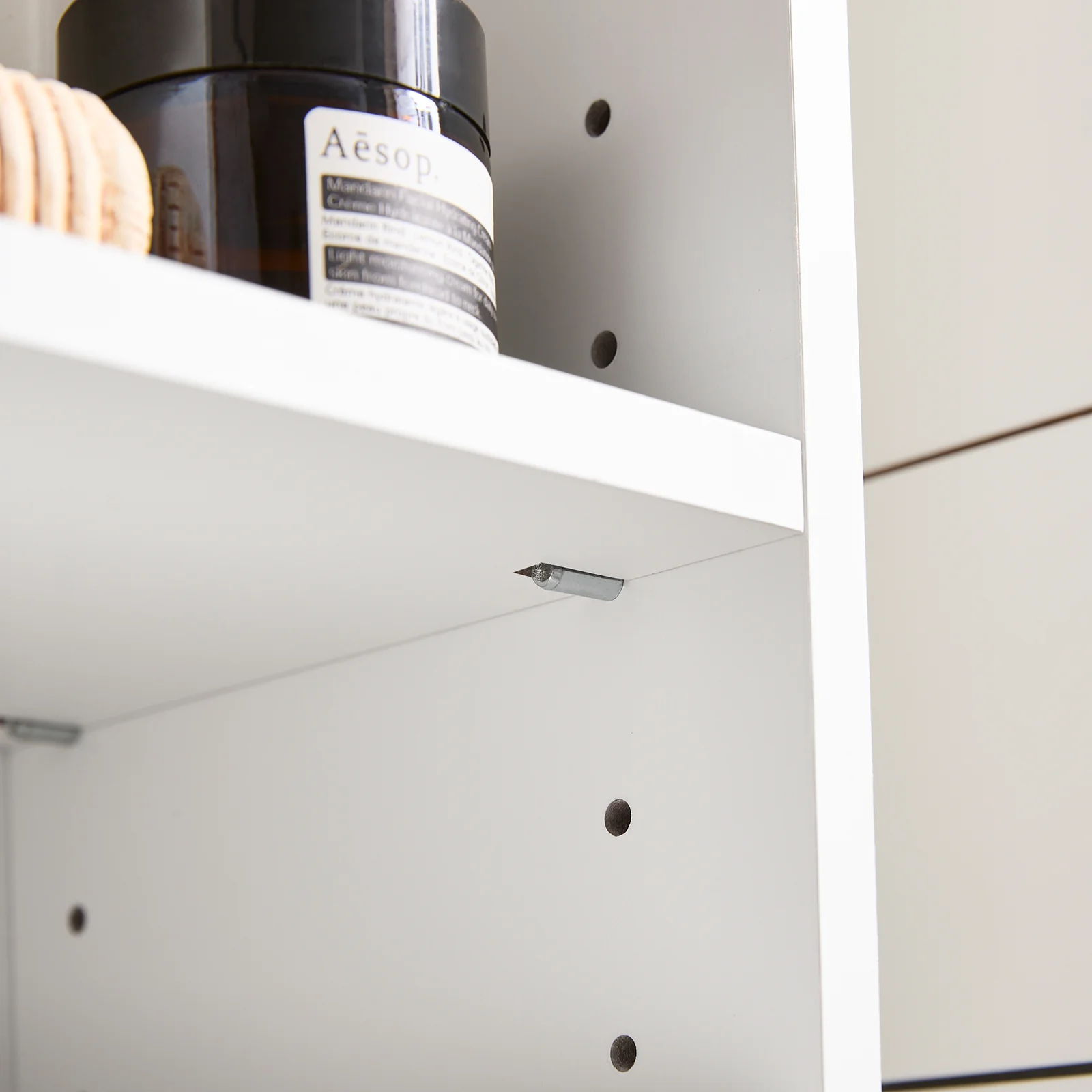 SoBuy BZR160-W Armario Alto para Baño con 2 Puertas y 1 Cajón Blanco - Image 7