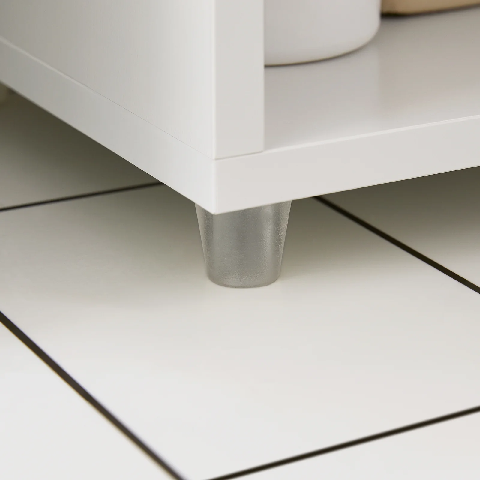 SoBuy BZR160-W Armario Alto para Baño con 2 Puertas y 1 Cajón Blanco - Image 9