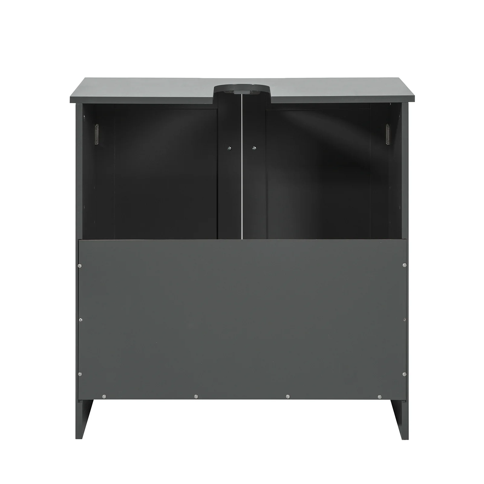 SoBuy BZR18-DG Armario Lavabo con 2 Estantes Gris - Image 5