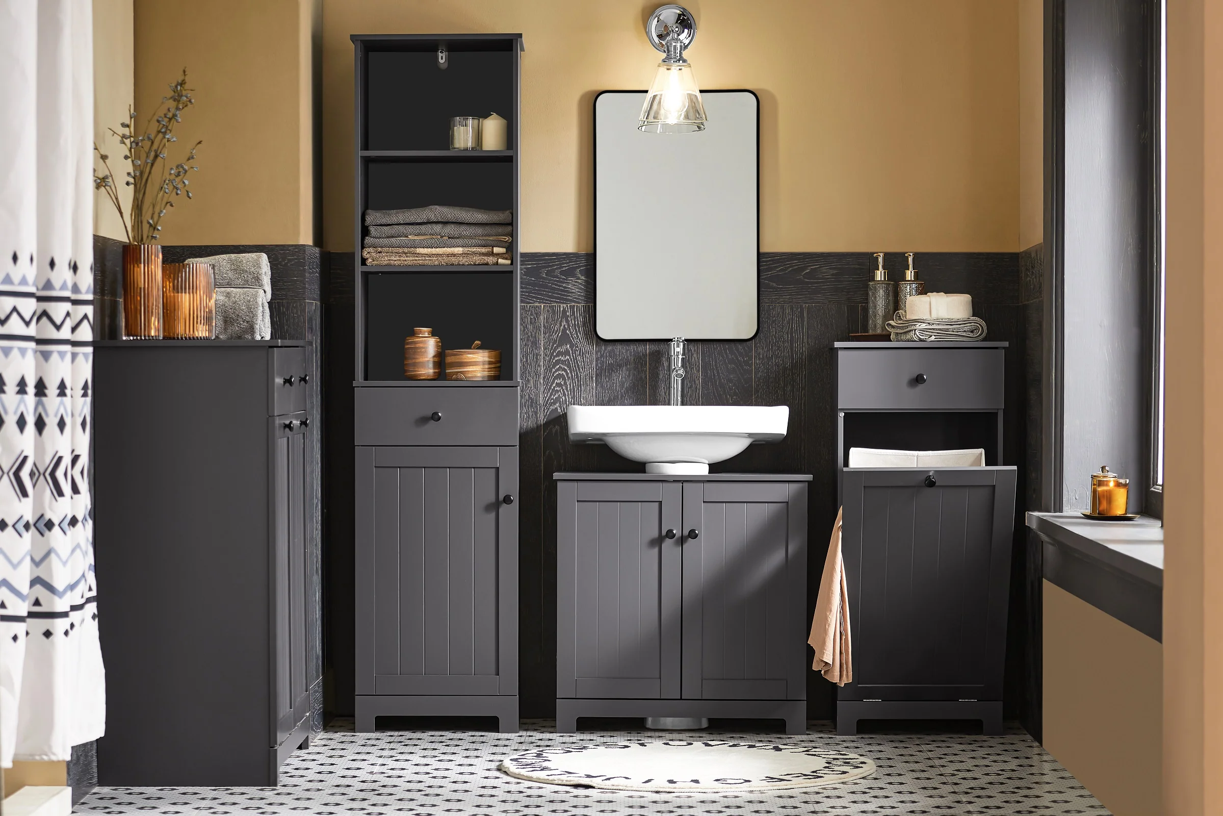 SoBuy BZR18-II-DG Mueble para Debajo del Lavabo Gris - Image 4