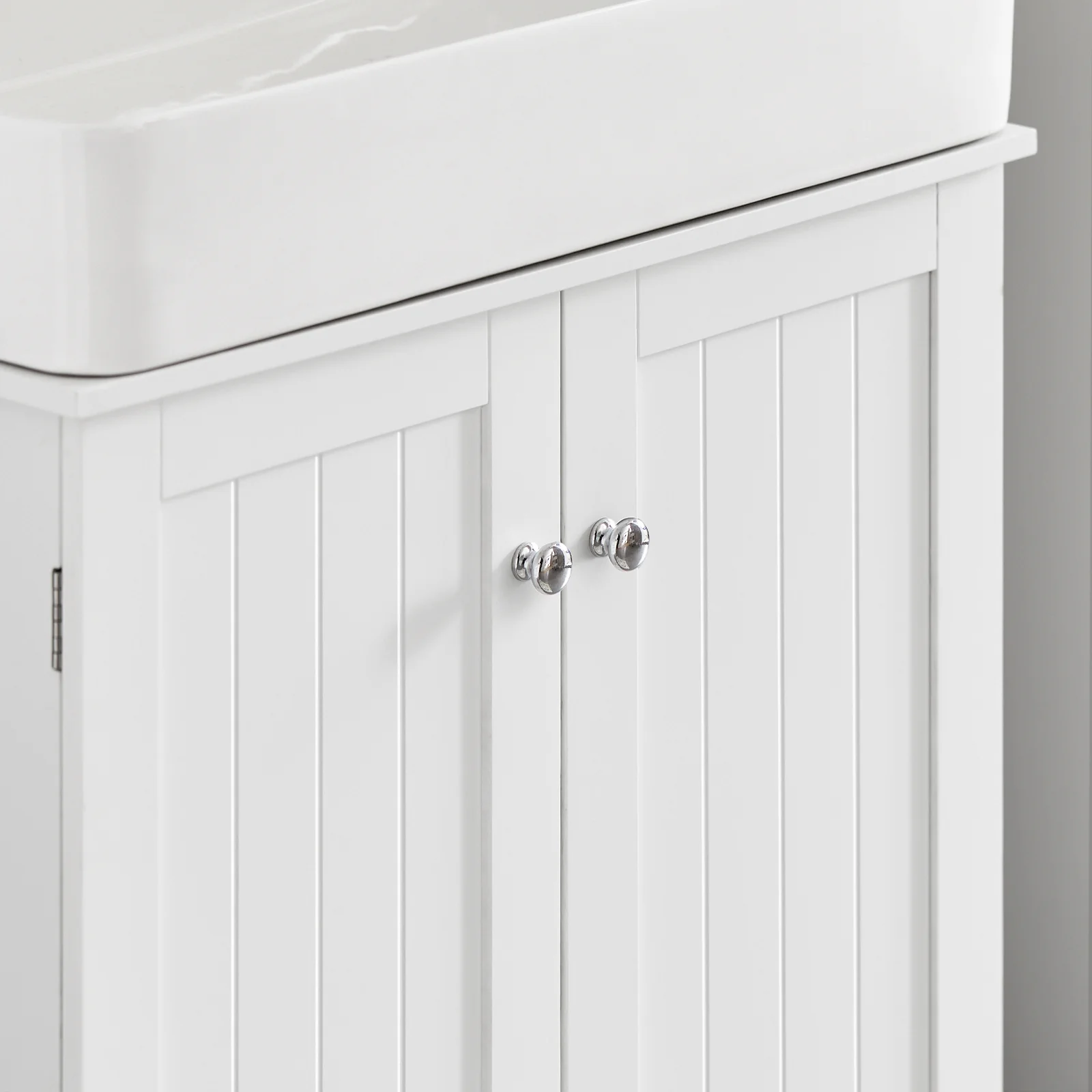 SoBuy BZR18-W Armario Lavabo con 2 Estantes Blanco - Image 7