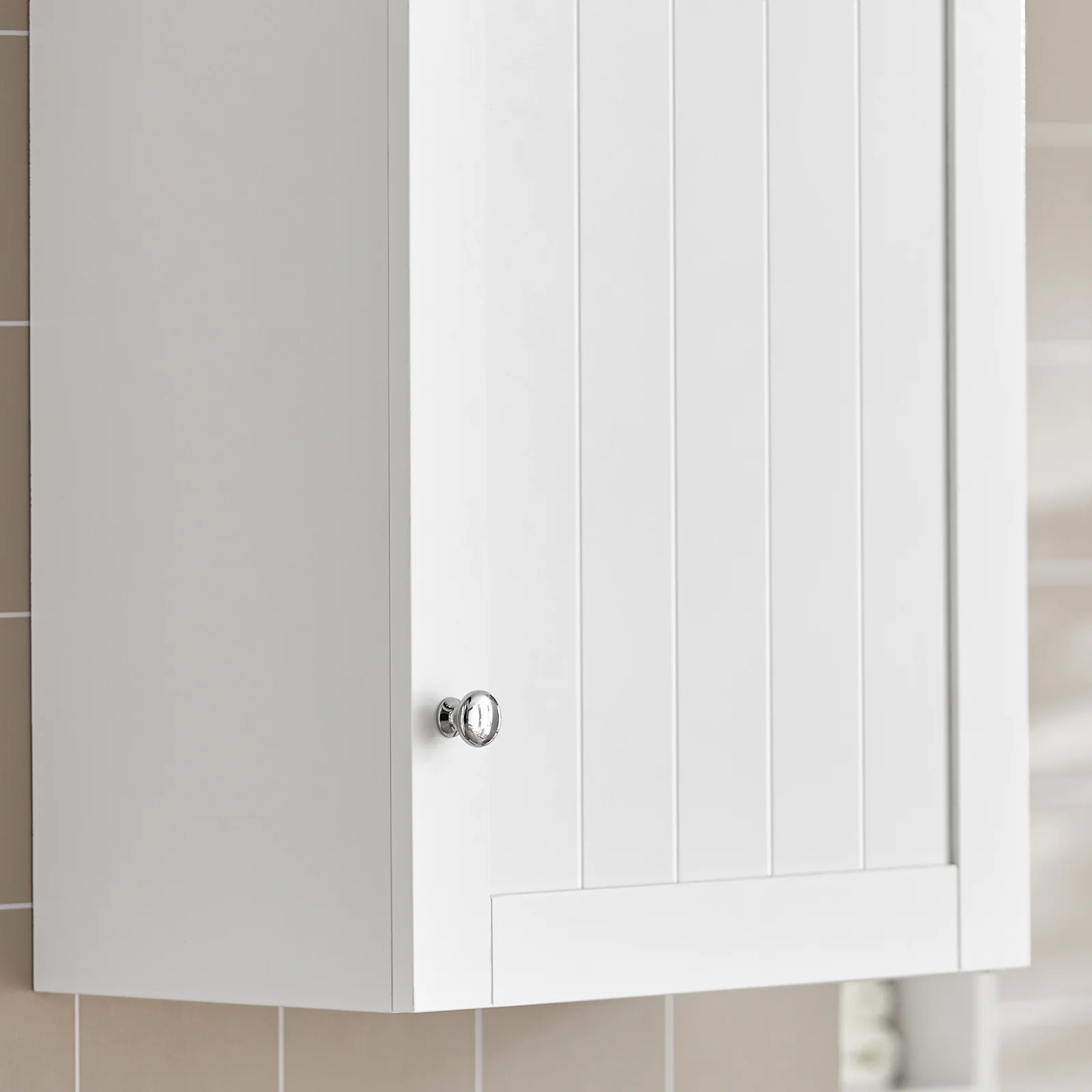 Preventa-SoBuy BZR19-W Armario de Pared con 2 estantes Blanco - Image 9