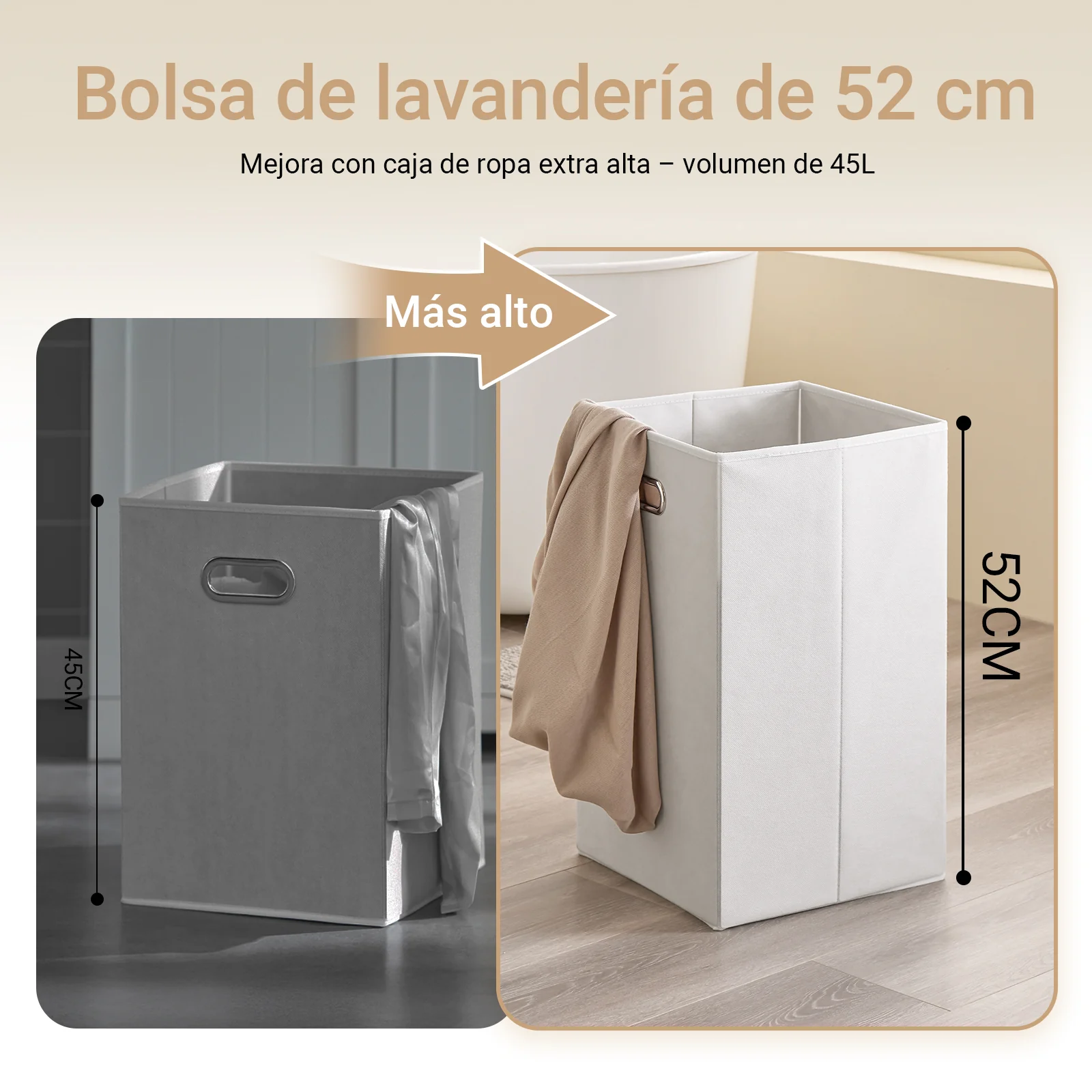 SoBuy BZR213-W Mueble Baño con 3 Cestos de Ropa Armario Estrecho para Lavandería 78x38x90 cm - Image 5