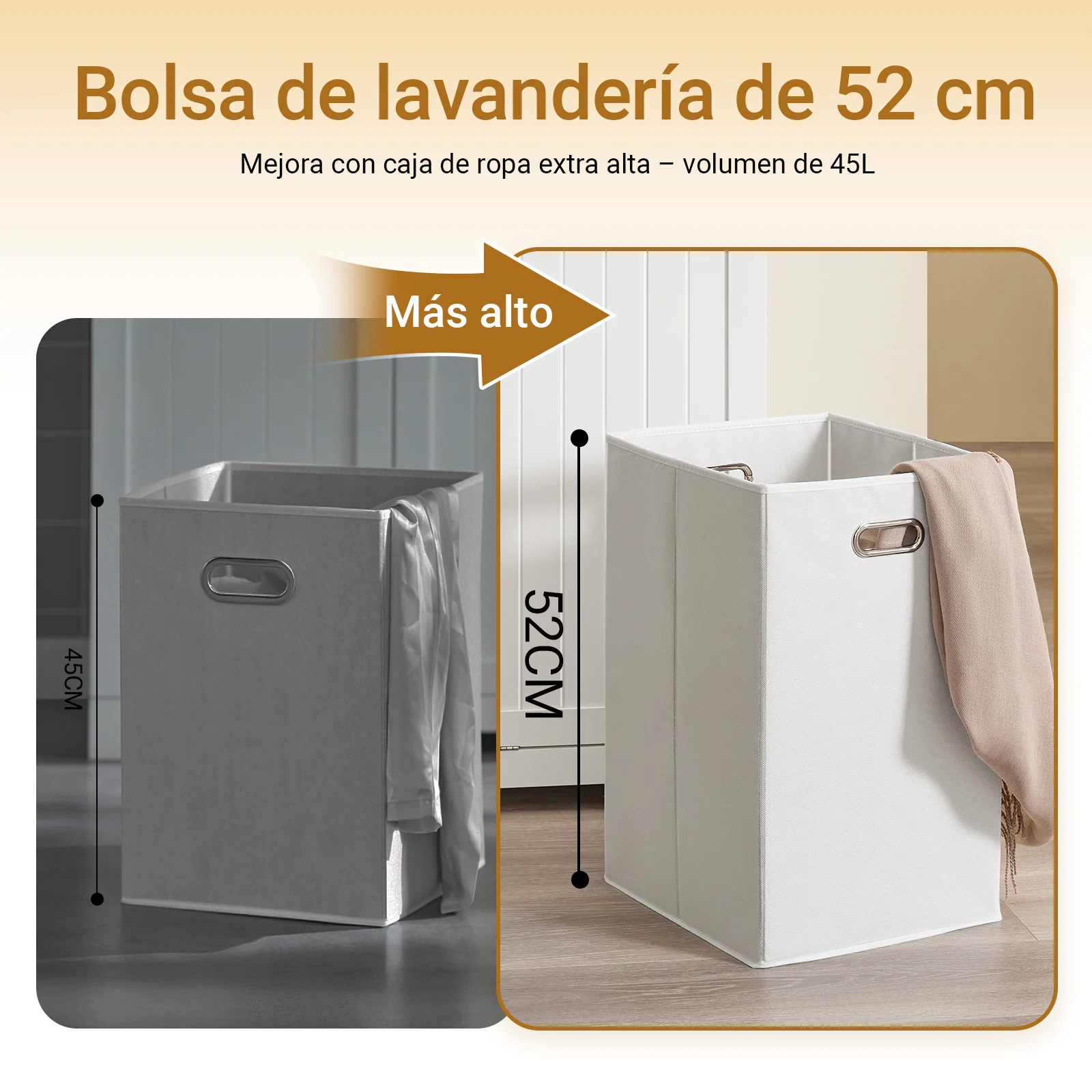 SoBuy BZR215-W Armario Alto de Baño con 2 Cestos para Ropa y 2 Cajones Blanco - Image 7