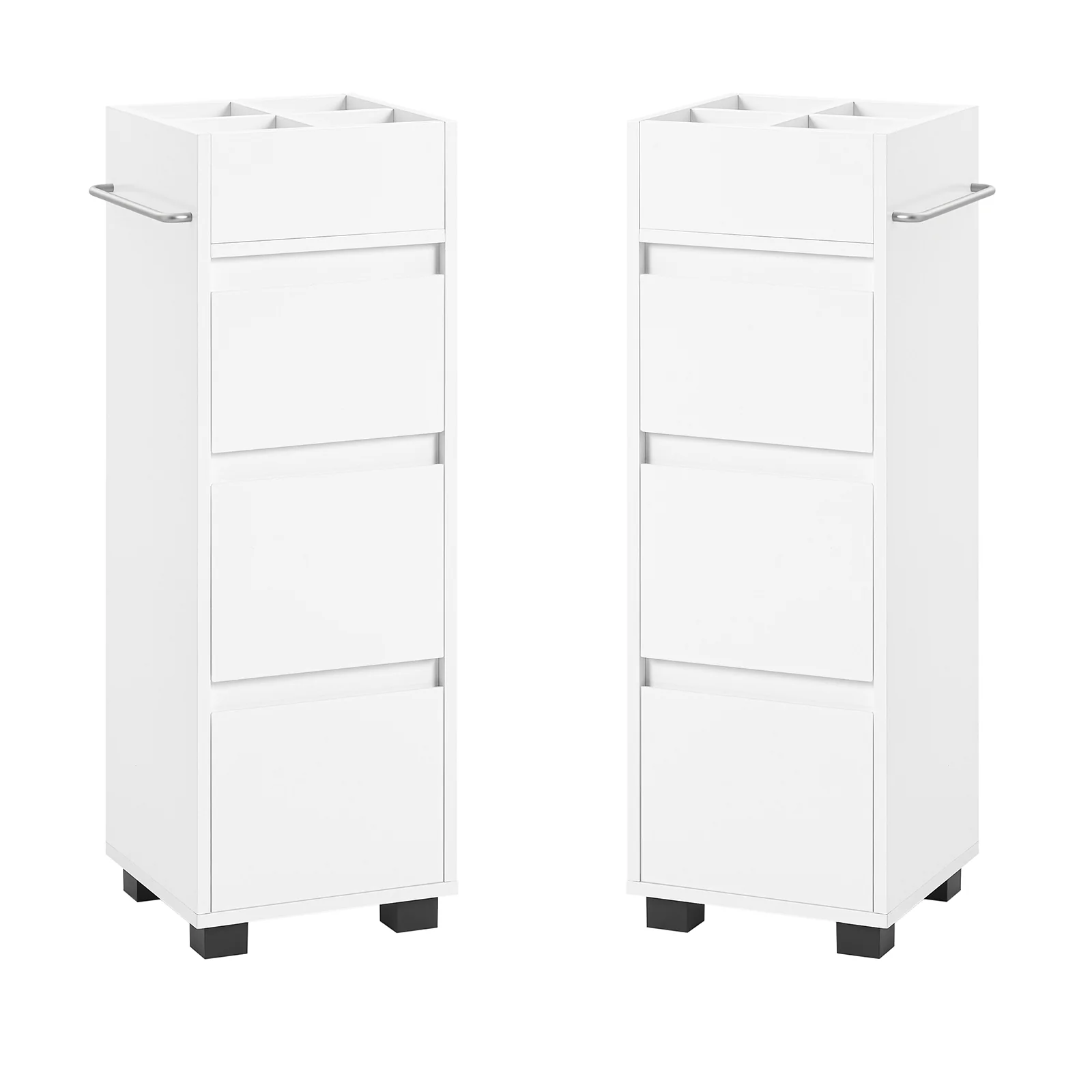SoBuy BZR29-W Armario Auxiliar Baño con 3 cajones Blanco - Image 4
