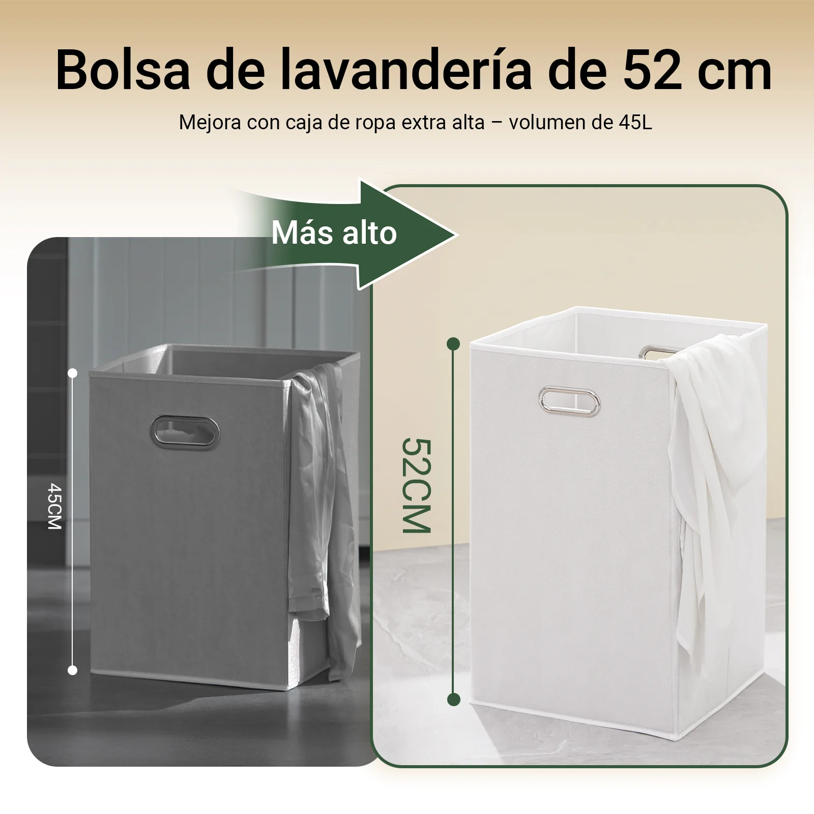 SoBuy BZR33-II-W Mueble Ropa Sucia Armario de baño con 2 Cestos para Colada y 2 cajones Blanco - Image 6