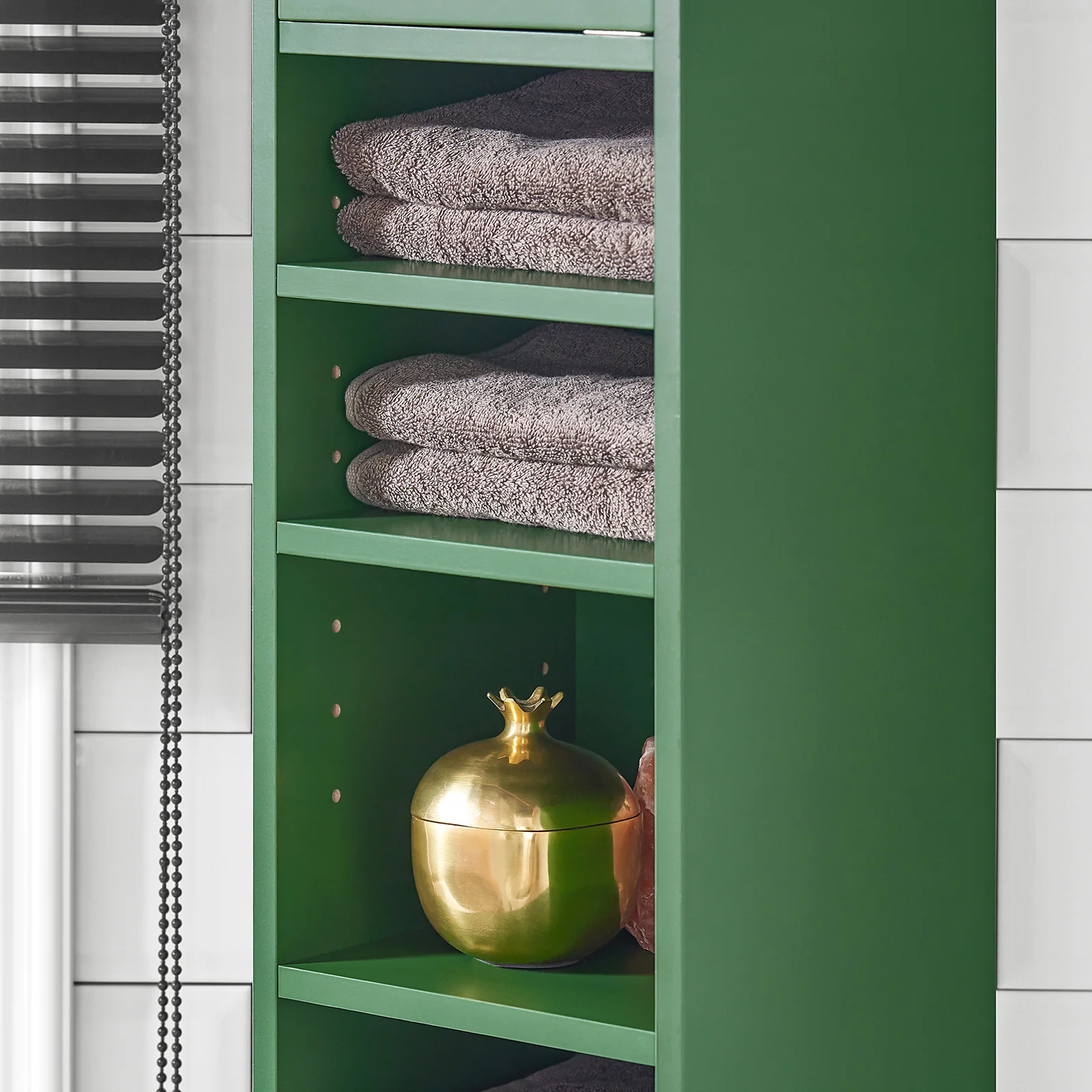 SoBuy BZR34-II-SY Mueble Columna de Baño con 5 Estantes Verde - Image 8