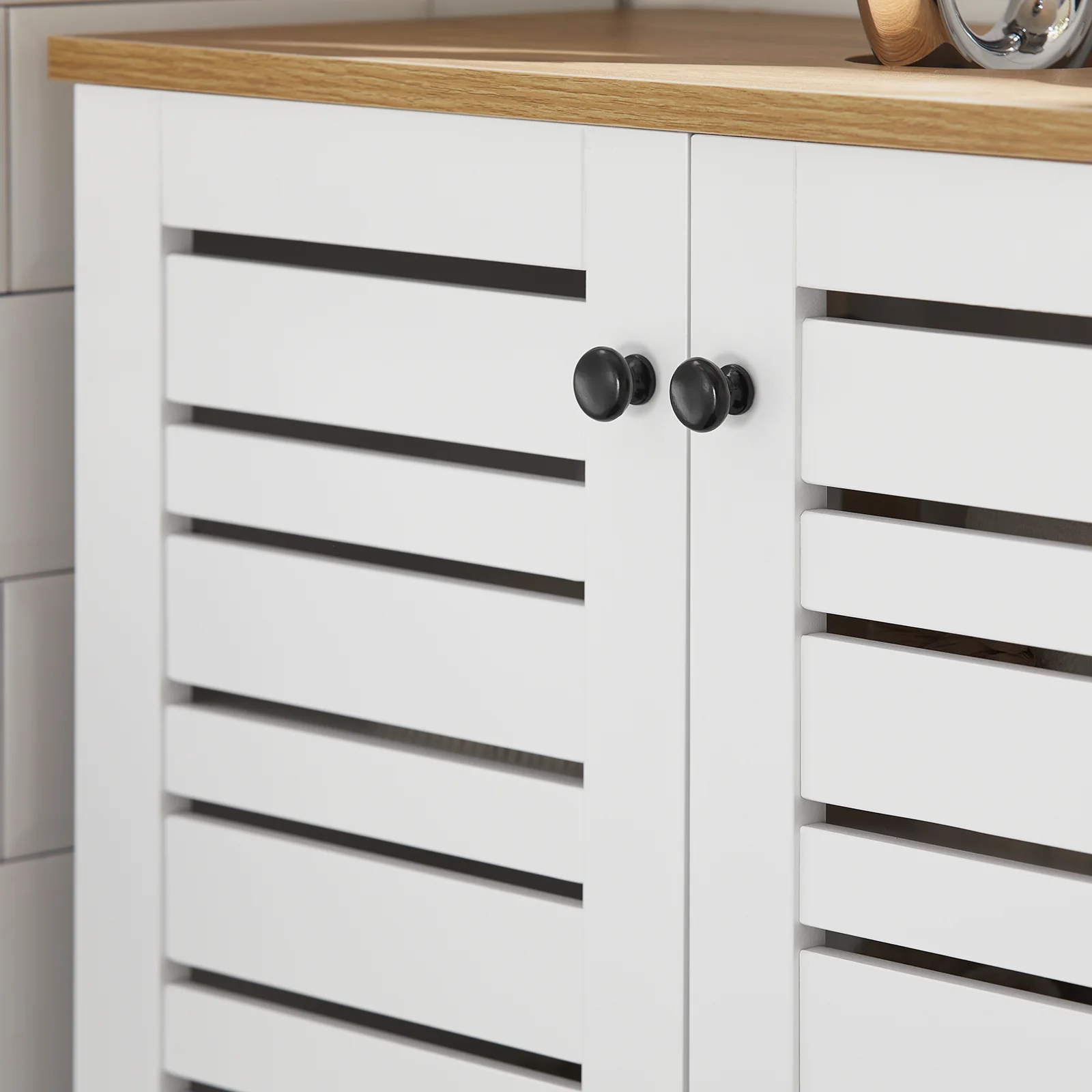 SoBuy BZR40-W Armario Lavabo con 2 Estantes y 2 Puertas - Image 10