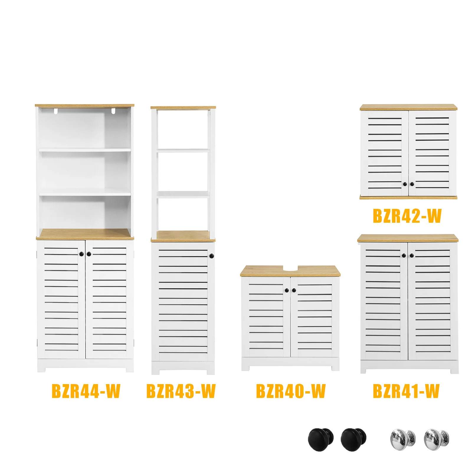 SoBuy BZR41-W  Mueble Auxiliar para Baño con 2 Estantes y 2 Puertas Blanco - Image 10