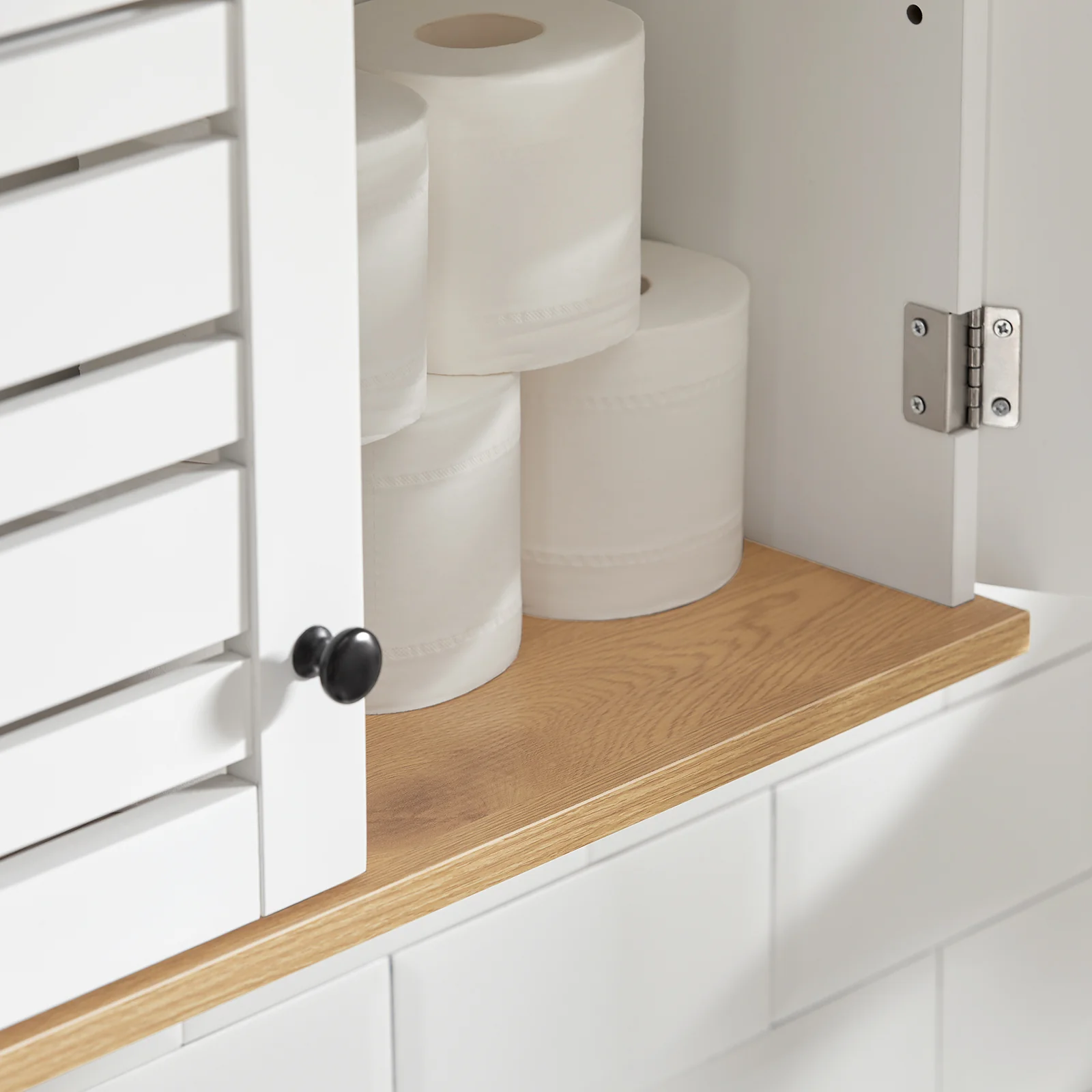SoBuy BZR42-W Mueble de Pared con 2 Puertas Blanco - Image 7