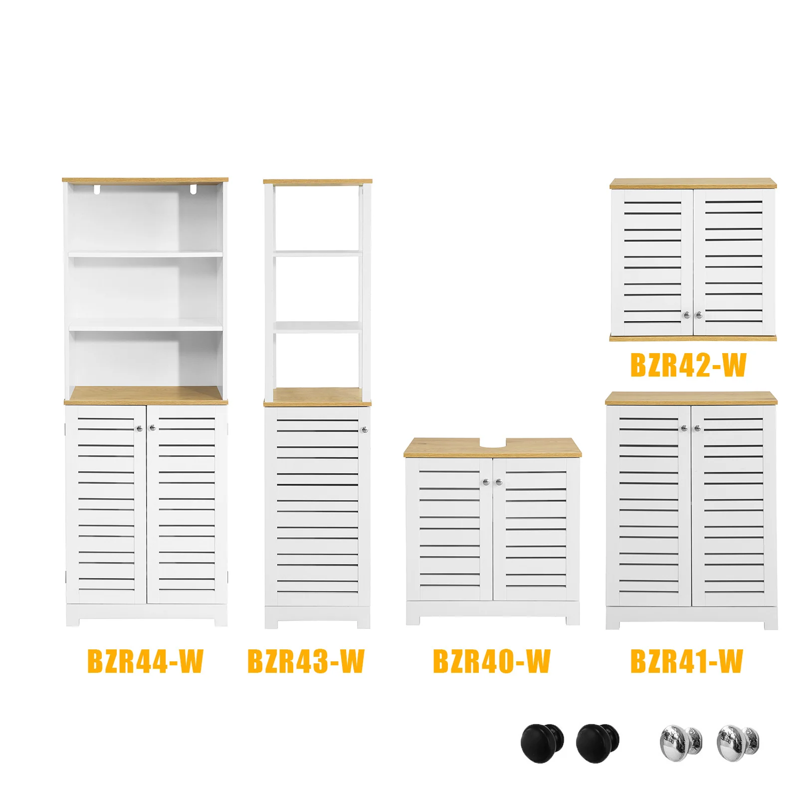 SoBuy BZR43-W Armario Baño Alta con 5 Estantes Blanco - Image 9