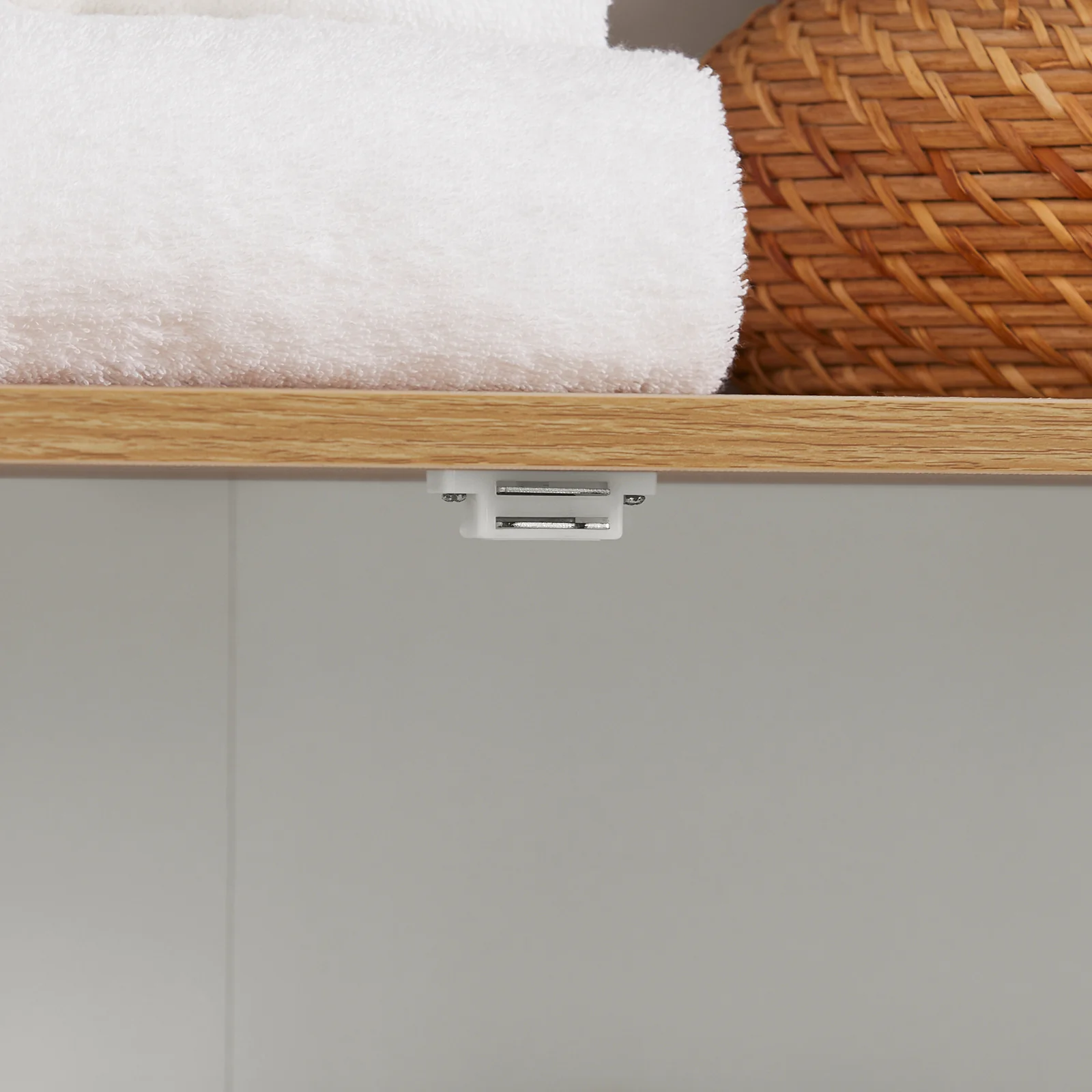 SoBuy BZR44-W Mueble Columna de Baño con 5 Estantes y 2 Puertas Blanco - Image 9