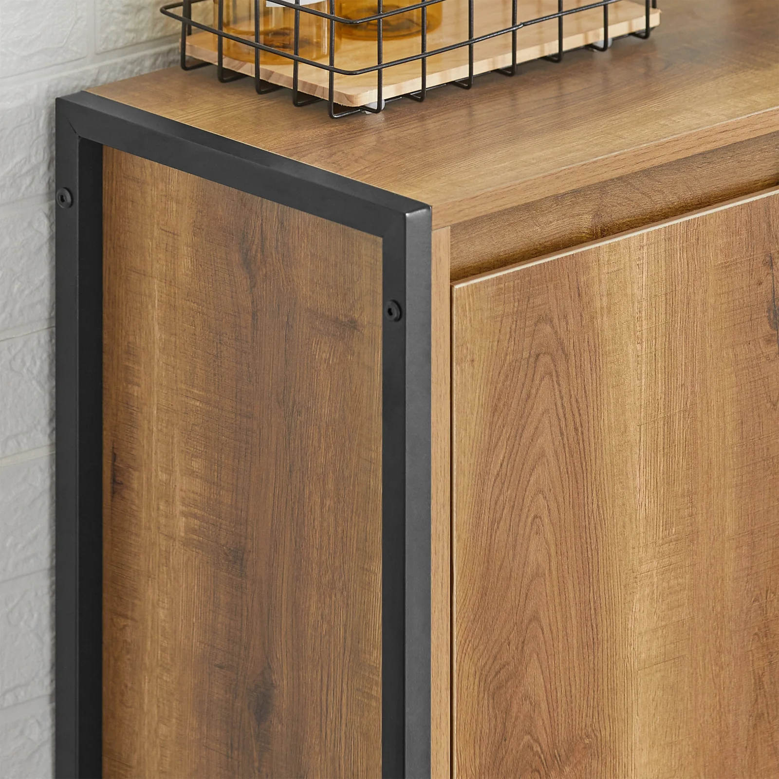 SoBuy BZR65-PF Armario de baño Cesto para Ropa Sucia con un Cesto y 3 estantes - Image 8