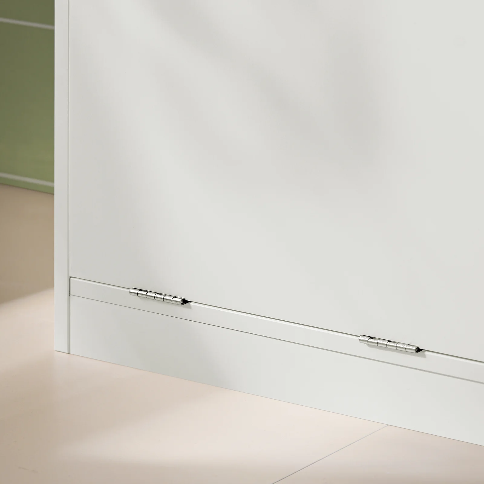 SoBuy BZR79-W Armario de Baño con Cesto para ropa Sucia Blanco - Image 9