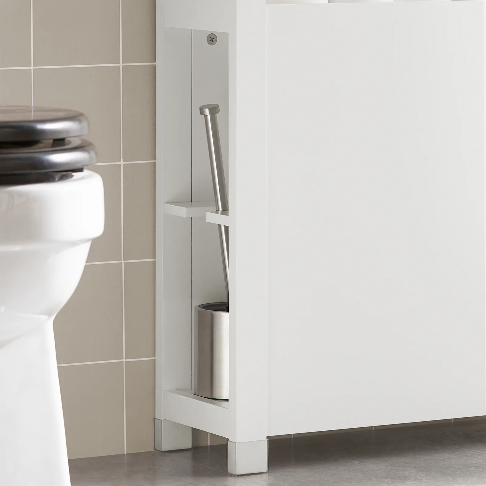 SoBuy BZR83-W Mueble de Baño con 1 Estante 2 Cestos 60 x 20 x 70 - Image 6
