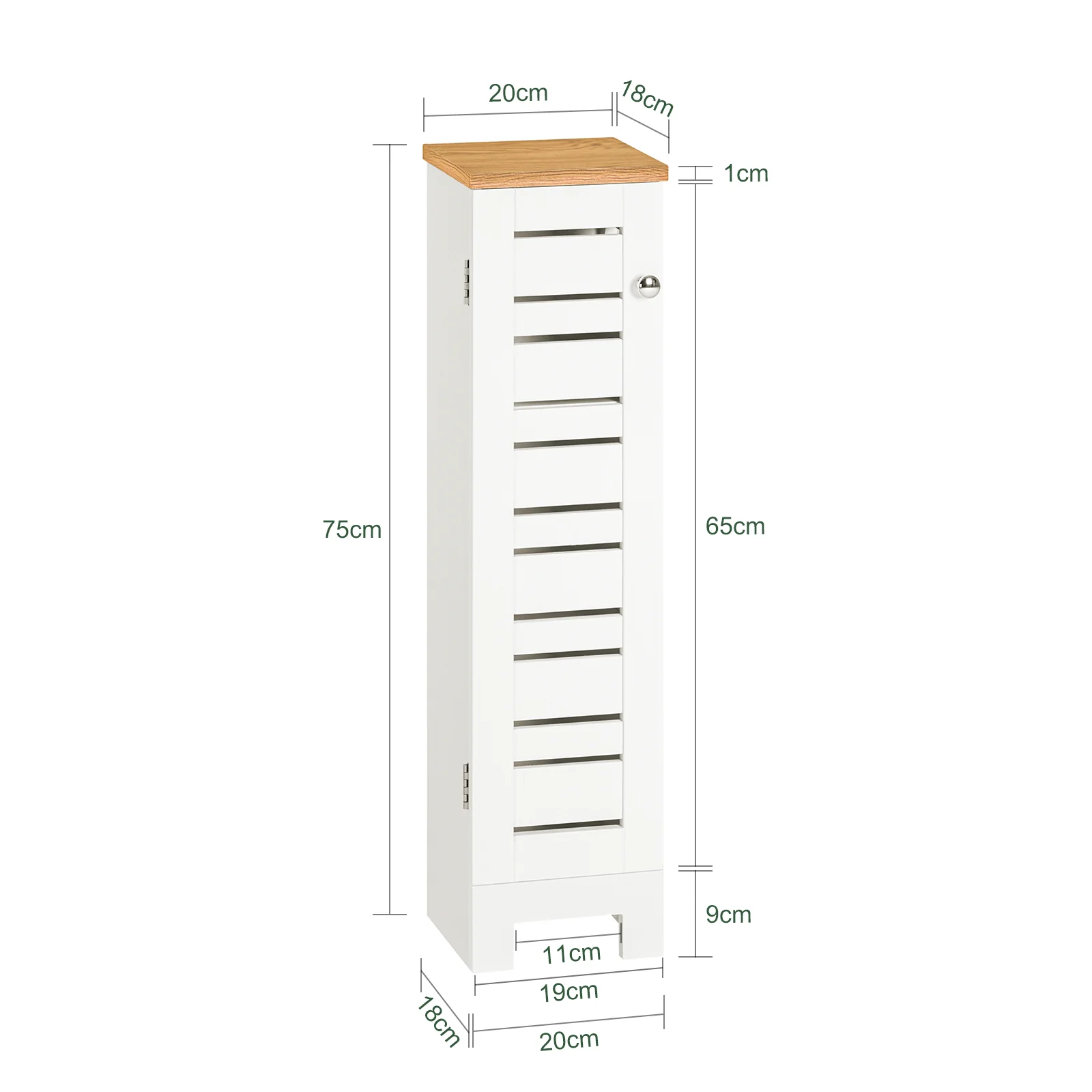 SoBuy BZR85-W Soporte para Papel Higiénico para baño Blanco 20x 18x75cm - Image 3