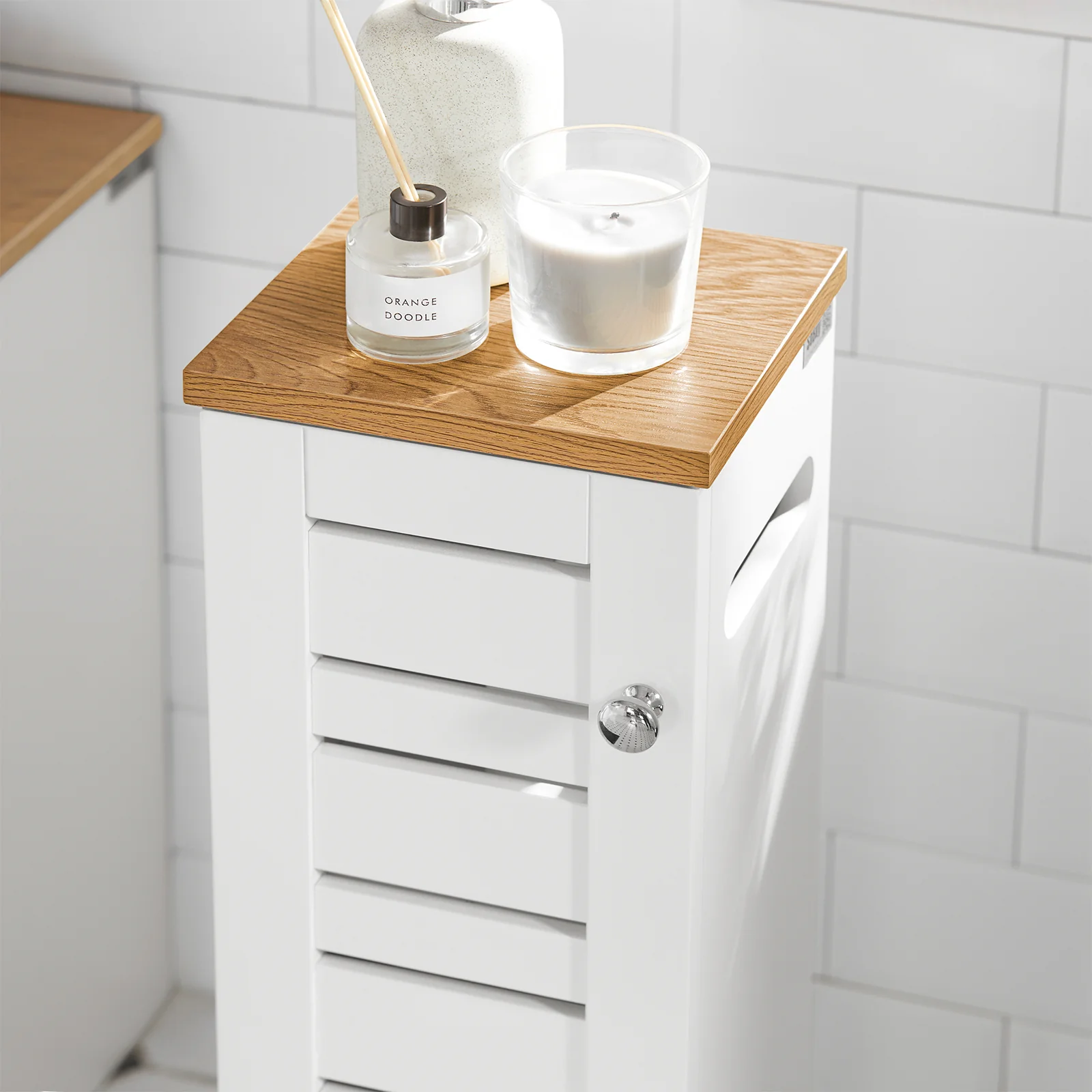 SoBuy BZR85-W Soporte para Papel Higiénico para baño Blanco 20x 18x75cm - Image 6