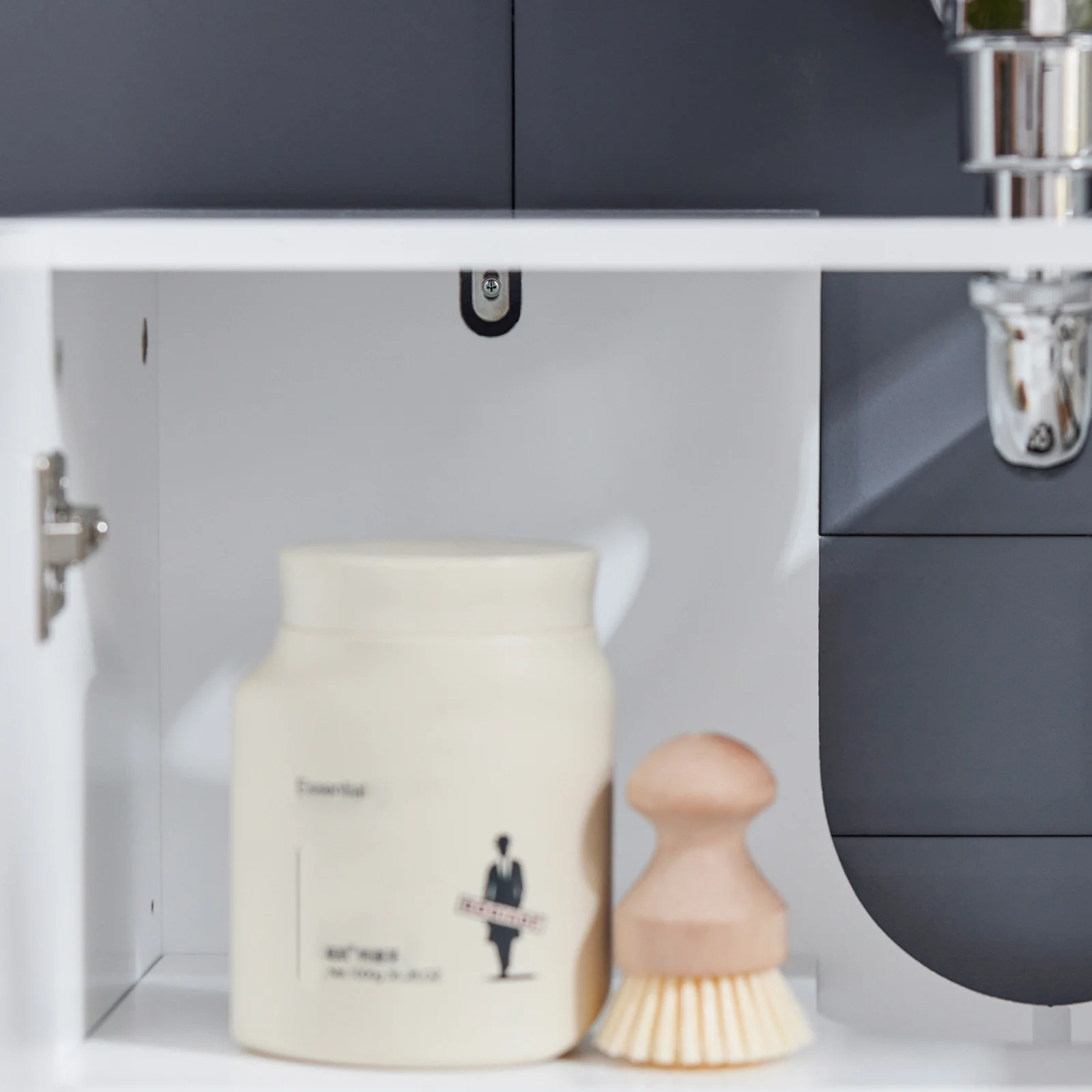 SoBuy BZR92-W Mueble para Debajo del Lavabo con 2 Puertas y Estante - Image 7