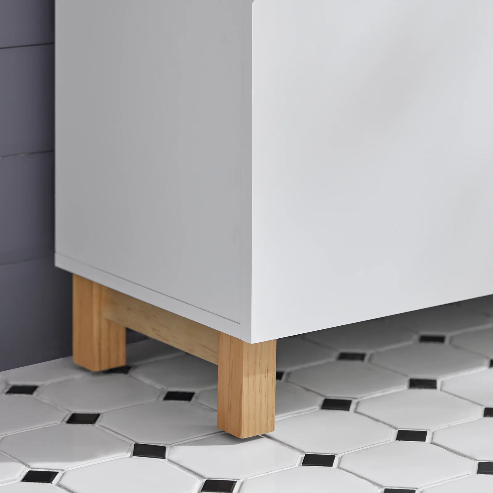 SoBuy BZR92-W Mueble para Debajo del Lavabo con 2 Puertas y Estante - Image 9