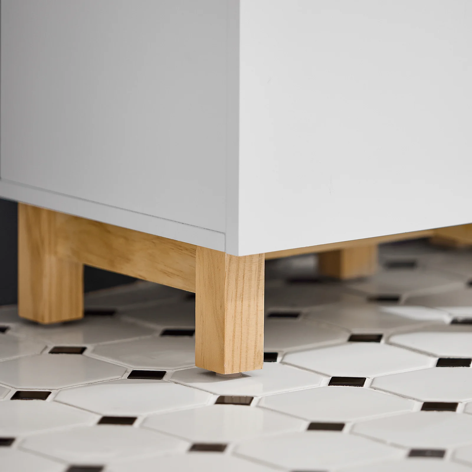 SoBuy BZR93-W Mueble para Ropa Sucia con 1 Cesto y 1 Cajón 34 x 30 x 90 cm - Image 8