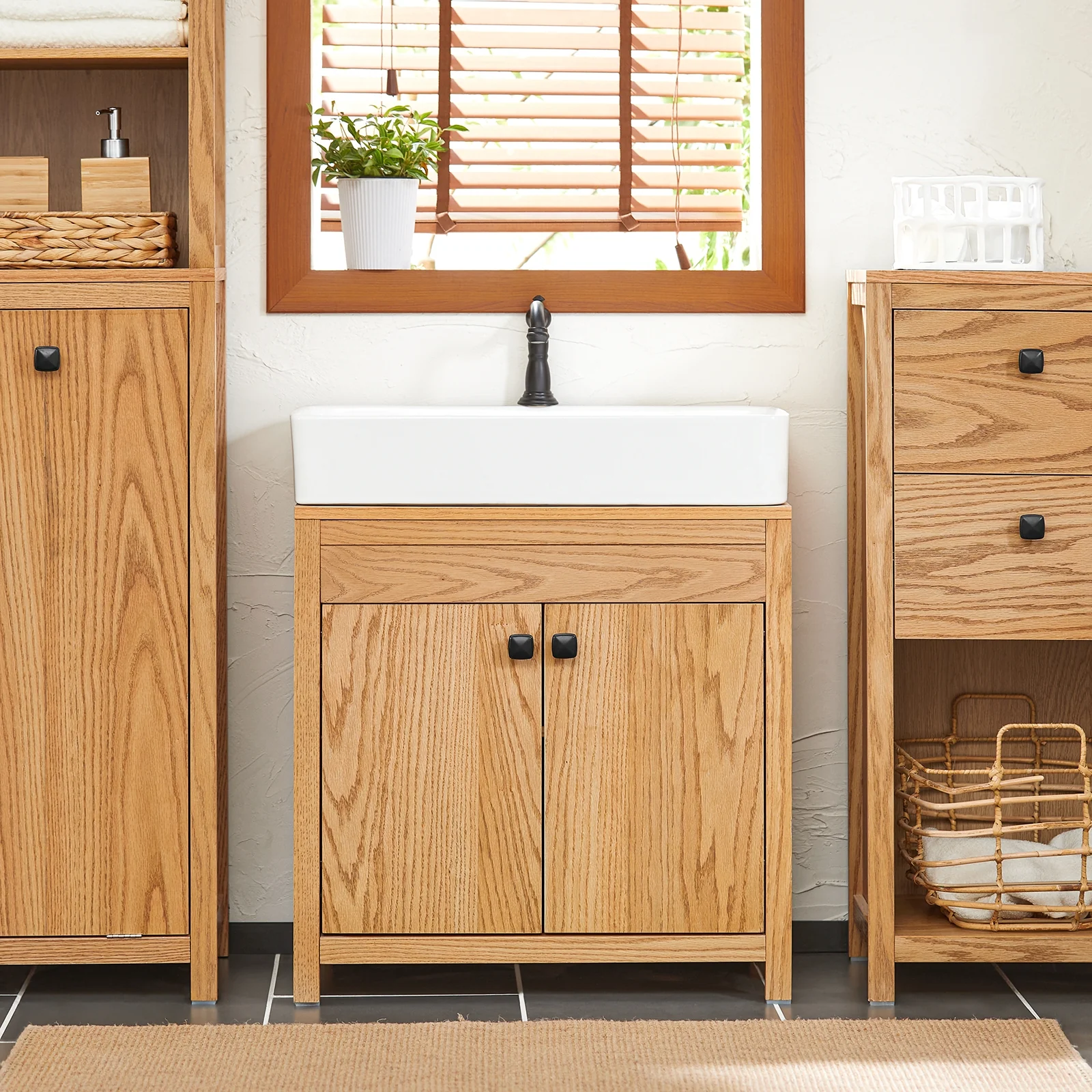 SoBuy BZR98-N Mueble para Debajo del Lavabo con 2 Puertas 60 x 35 x 60 cm - Image 2