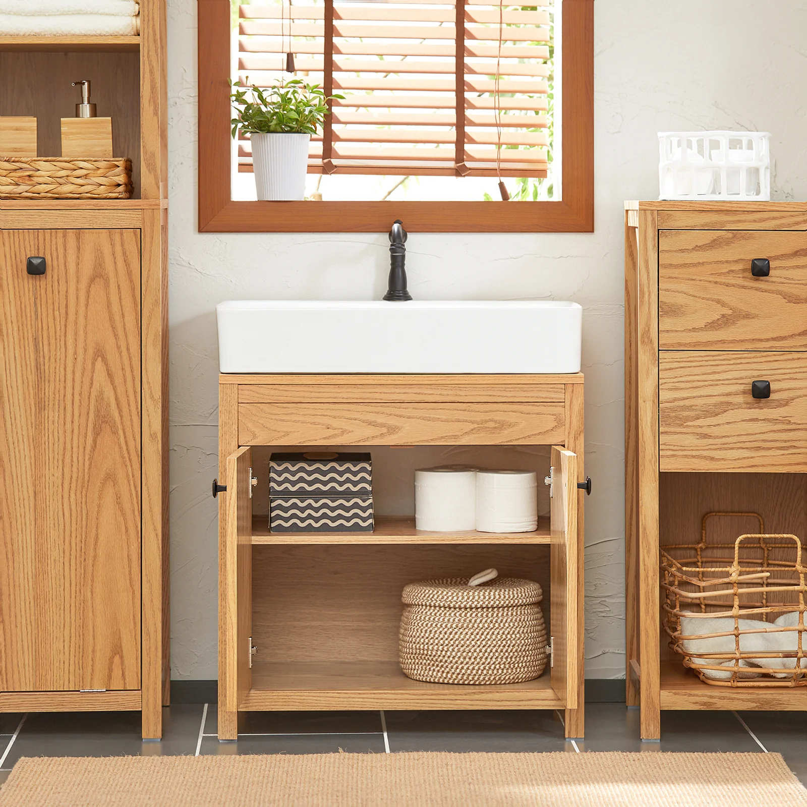 SoBuy BZR98-N Mueble para Debajo del Lavabo con 2 Puertas 60 x 35 x 60 cm - Image 5