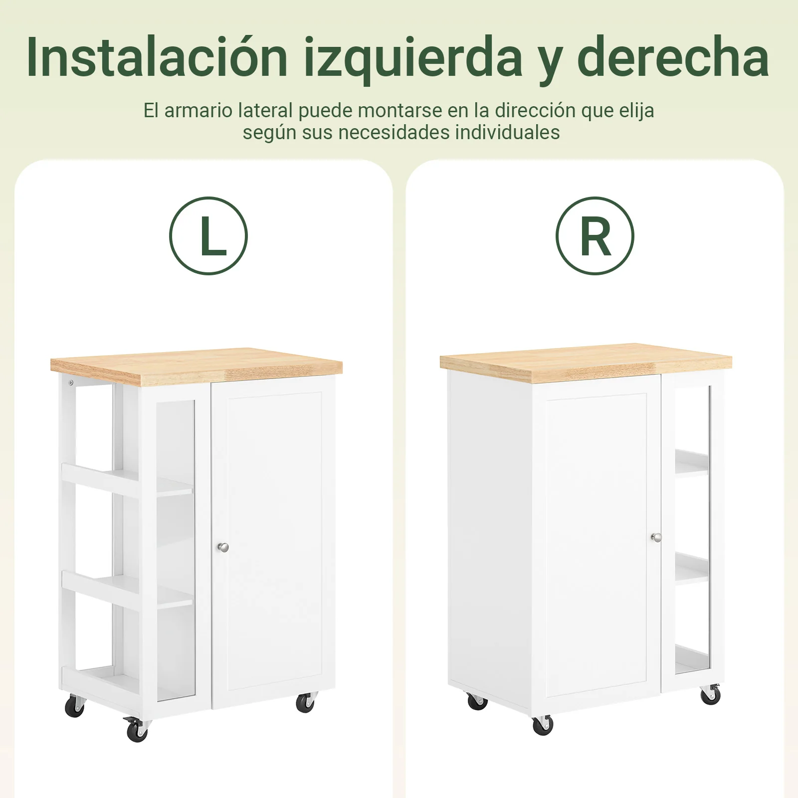 SoBuy FKW75-WN Carrito de Cocina Multifuncional con 3 estantes y 1 Puerta 60x92x45cm Blanco - Image 4