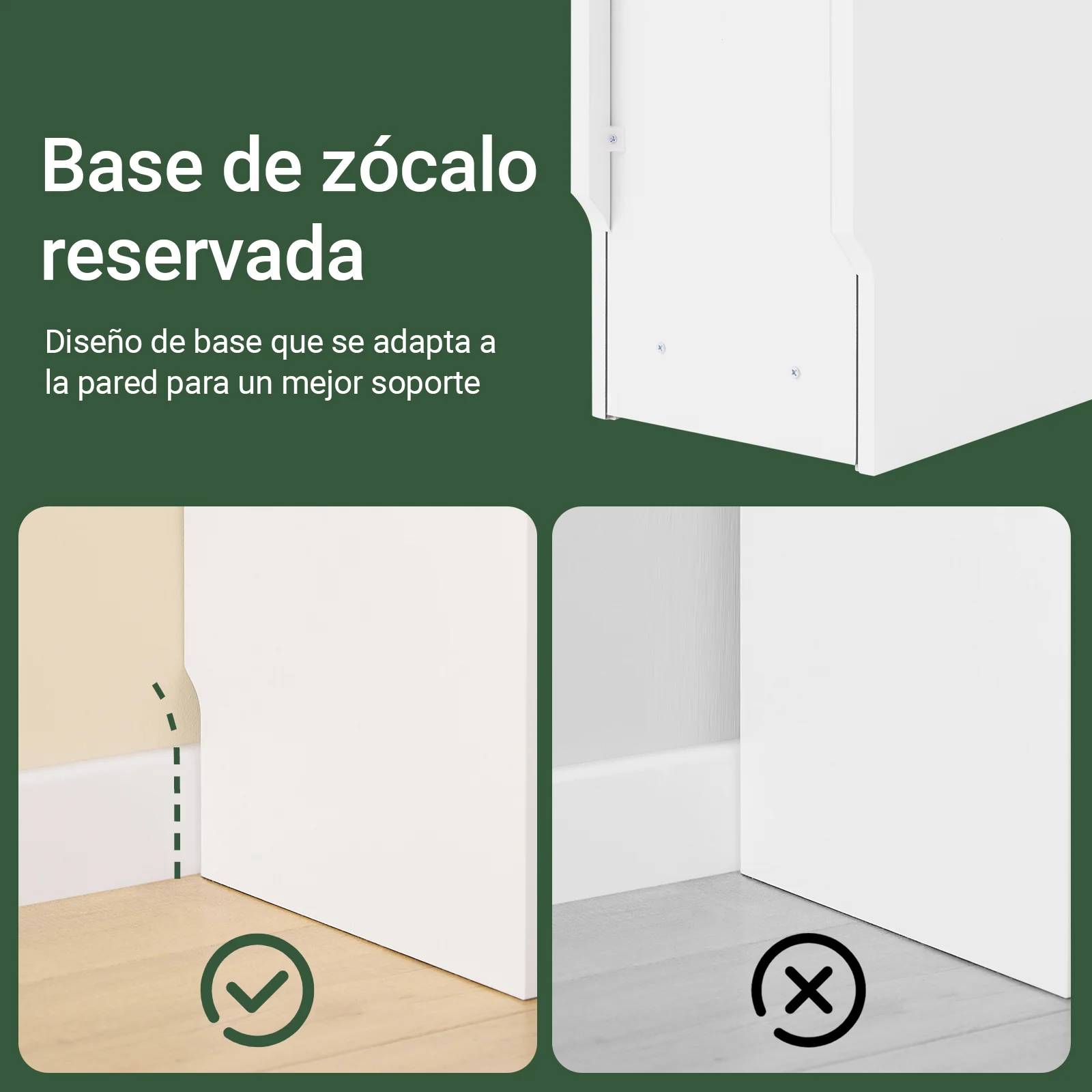 SoBuy FBT111-W Mesita de Noche Estrecha con cajón y Estante Blanco 20x35x60 cm - Image 6