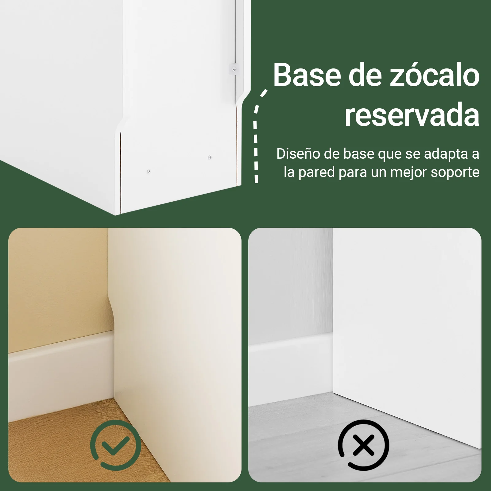 SoBuy FBT171-WN Mesita de Noche Estrecha con Cajón y Estante Blanco - Image 8