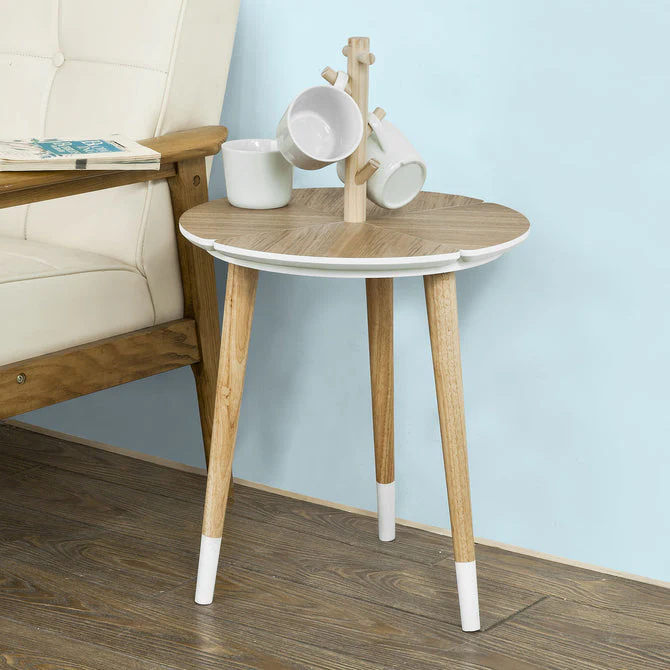 SoBuy FBT38-WN Mesa de Centro con soporte para tazas - Image 2