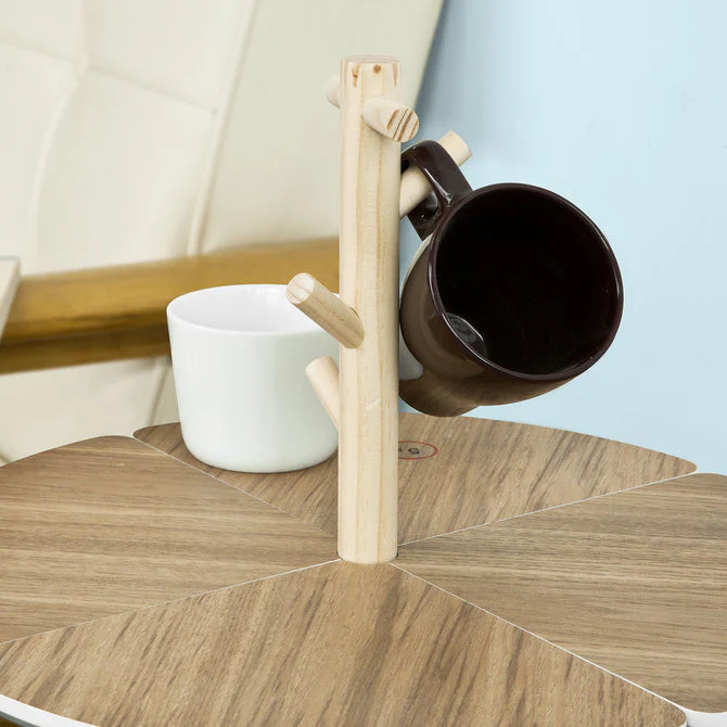 SoBuy FBT38-WN Mesa de Centro con soporte para tazas - Image 4