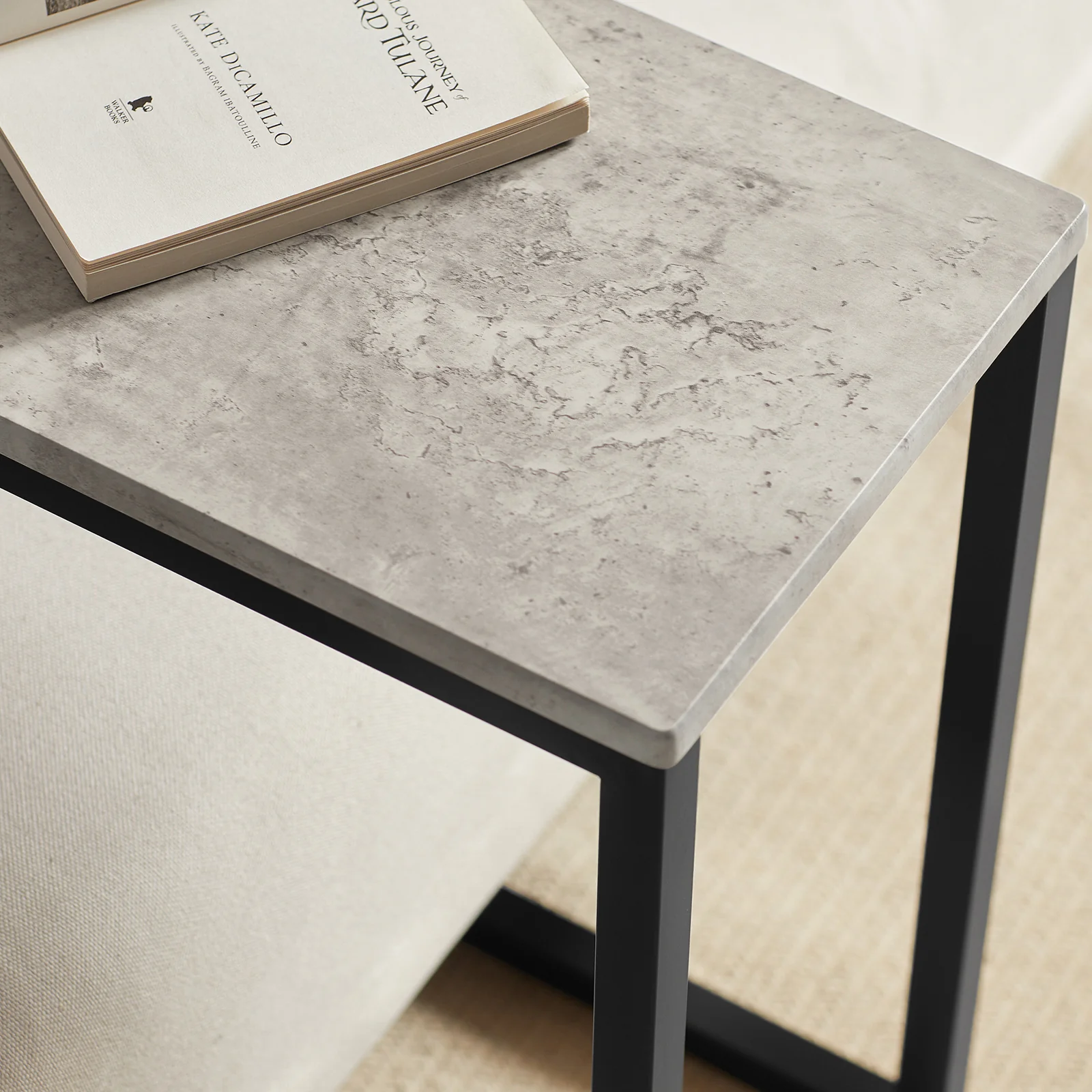 SoBuy FBT44-HG Mesa Auxiliar para Sofá Gris - Image 6