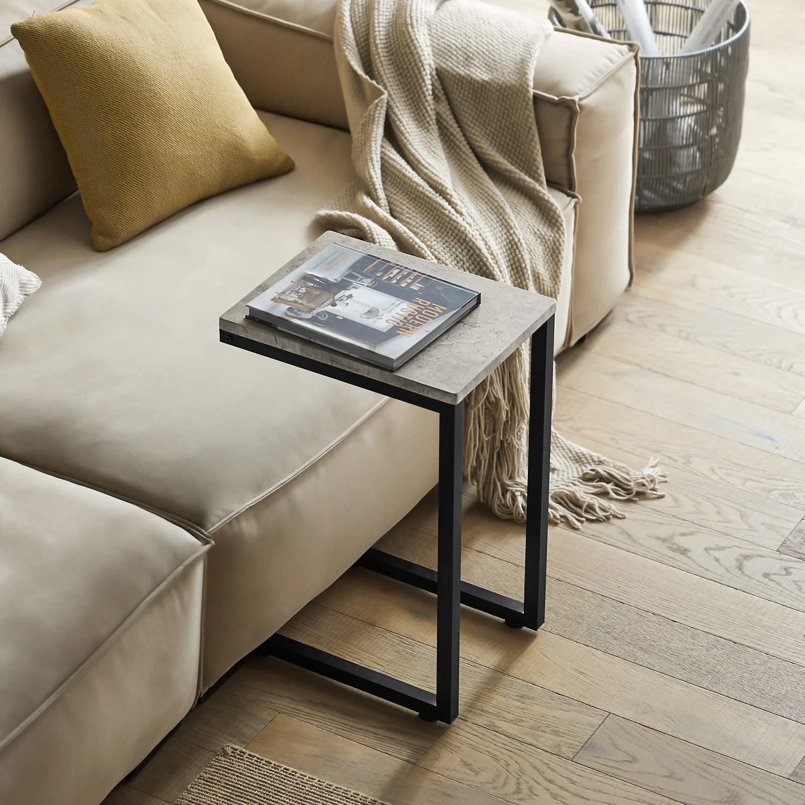 SoBuy FBT44-HG Mesa Auxiliar para Sofá Gris - Image 9