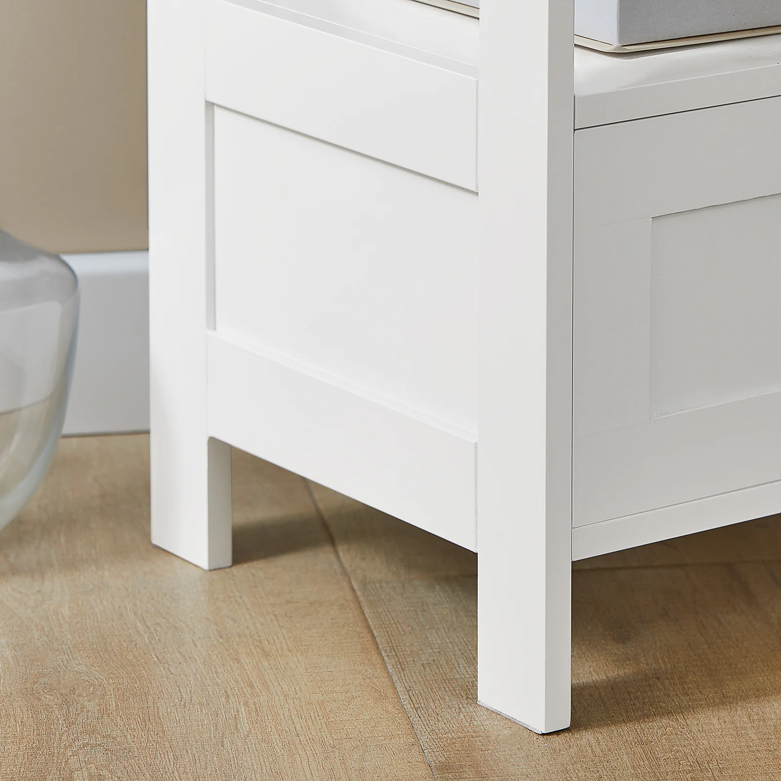 SoBuy FBT91-W Mesa Auxiliar Alta con 1 cajón y 3 Niveles Blanco - Image 7