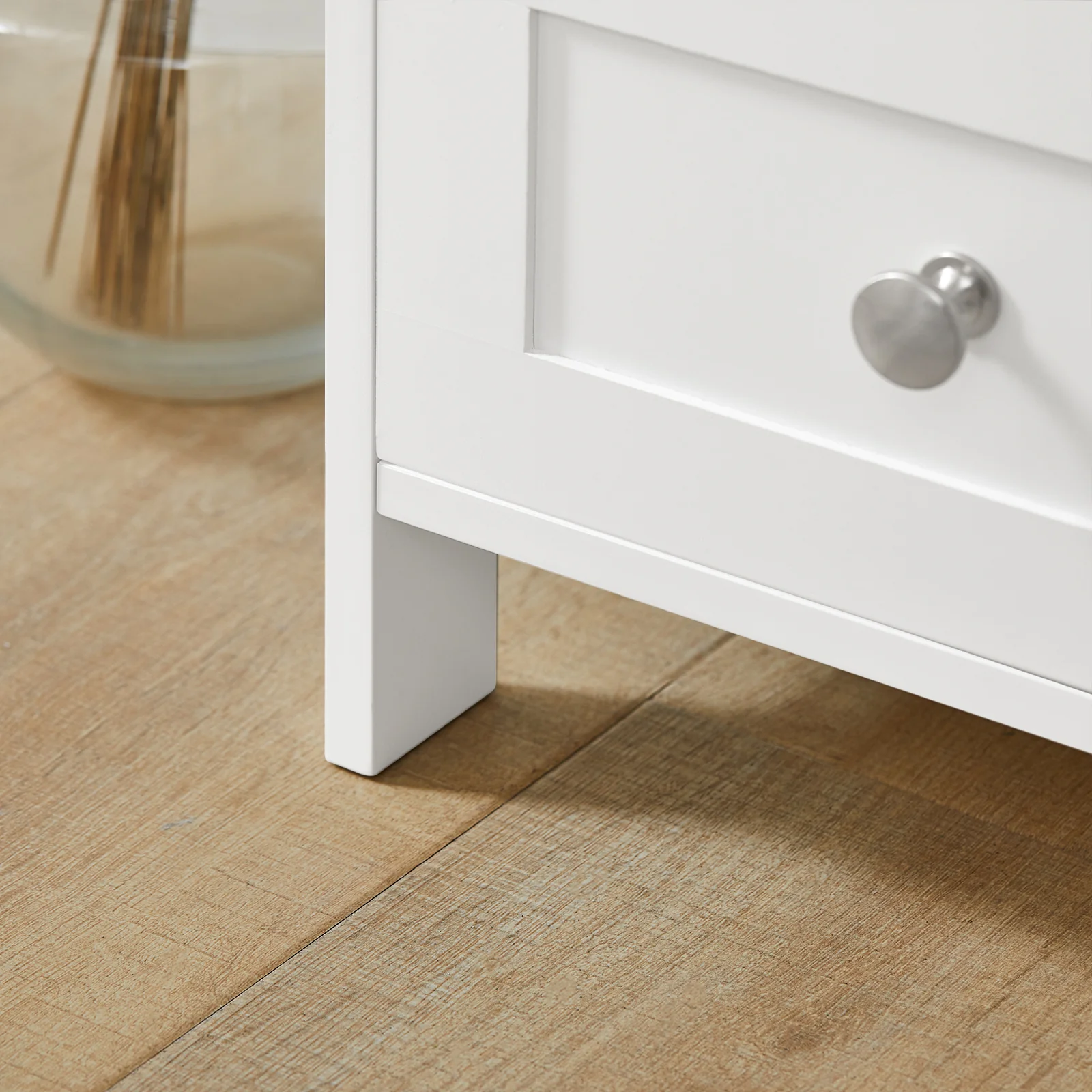 SoBuy FBT91-W Mesa Auxiliar Alta con 1 cajón y 3 Niveles Blanco - Image 9
