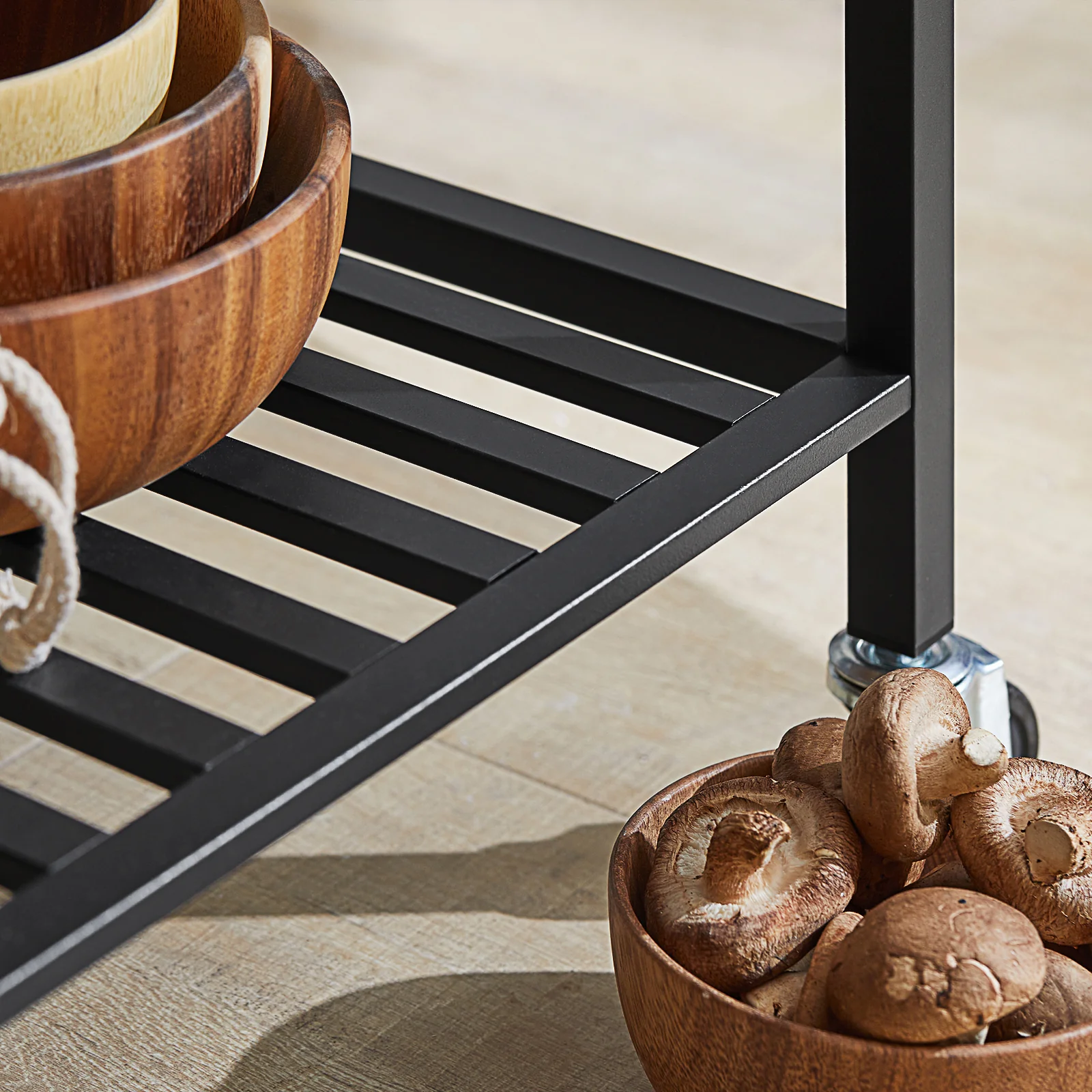 SoBuy FKW112-PF Carro de Cocina 100cm con Ruedas 2 Estantes y 2 Cajones Natural - Image 6