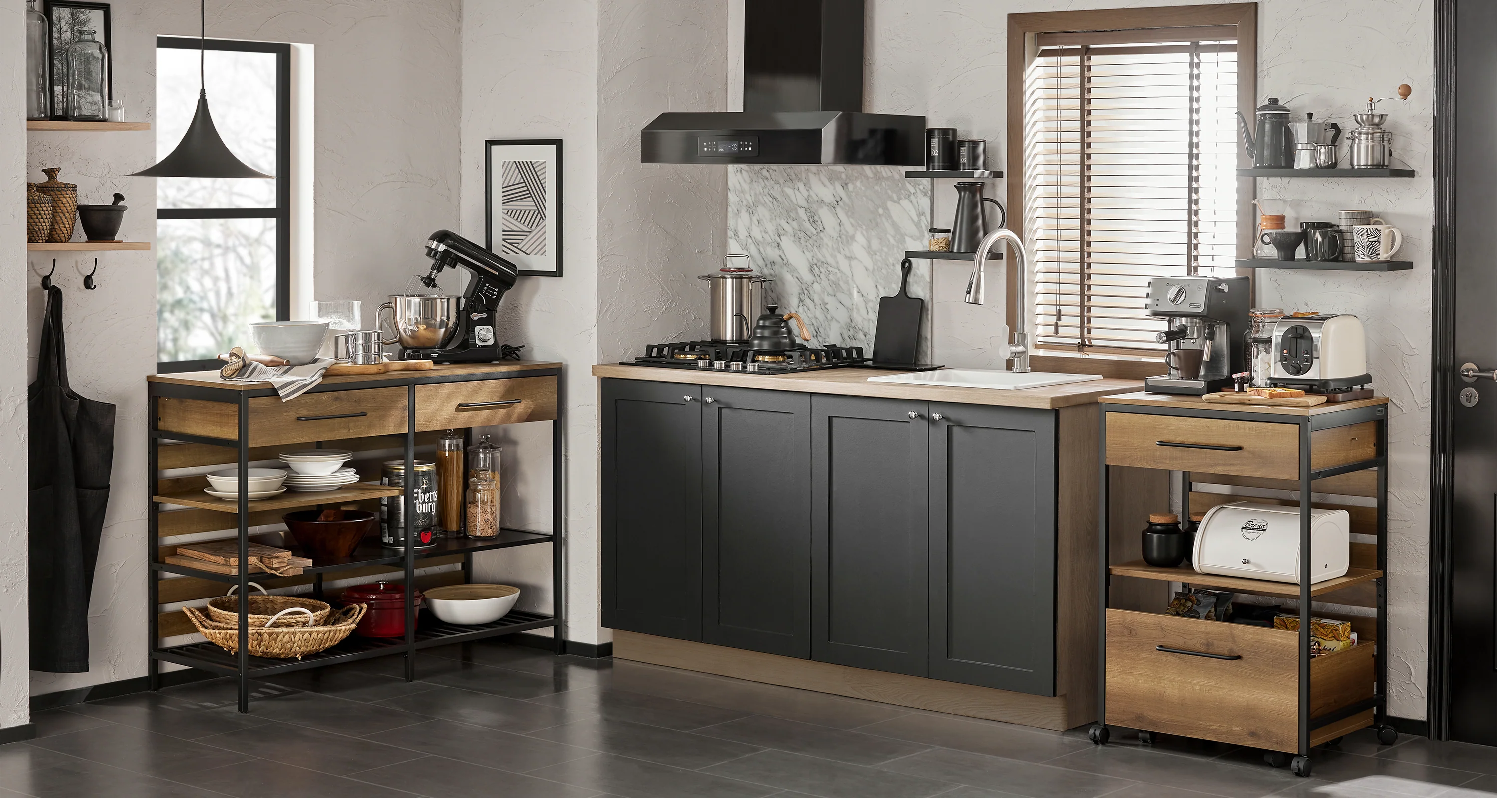 SoBuy FKW118-PF Carro de Cocina con 1 cajón móvil Madera Vintage - Image 9