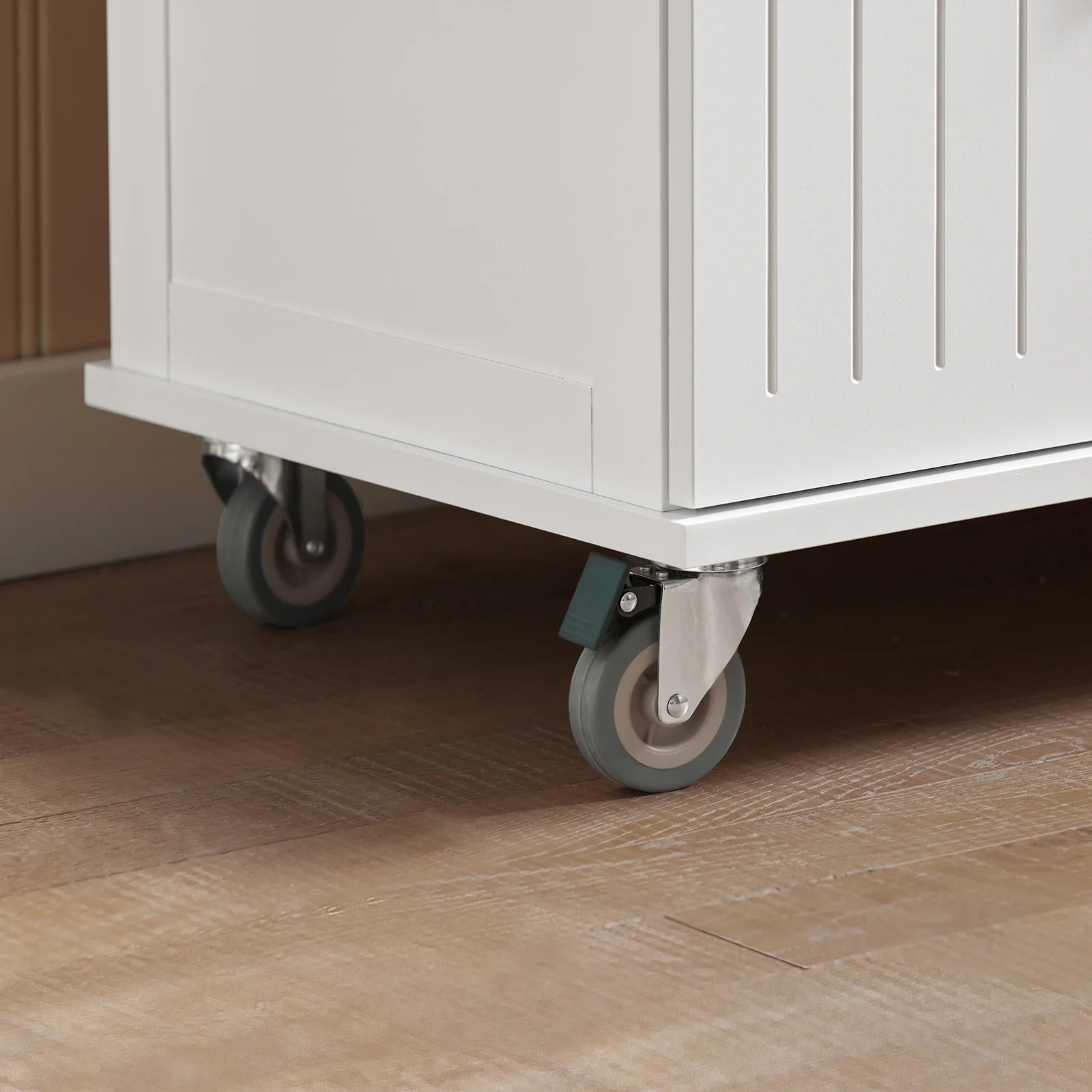 SoBuy FKW119-WN Carrito Auxiliar de Cocina con 2 Puertas 1 Cajón 1 Toallero - Image 8