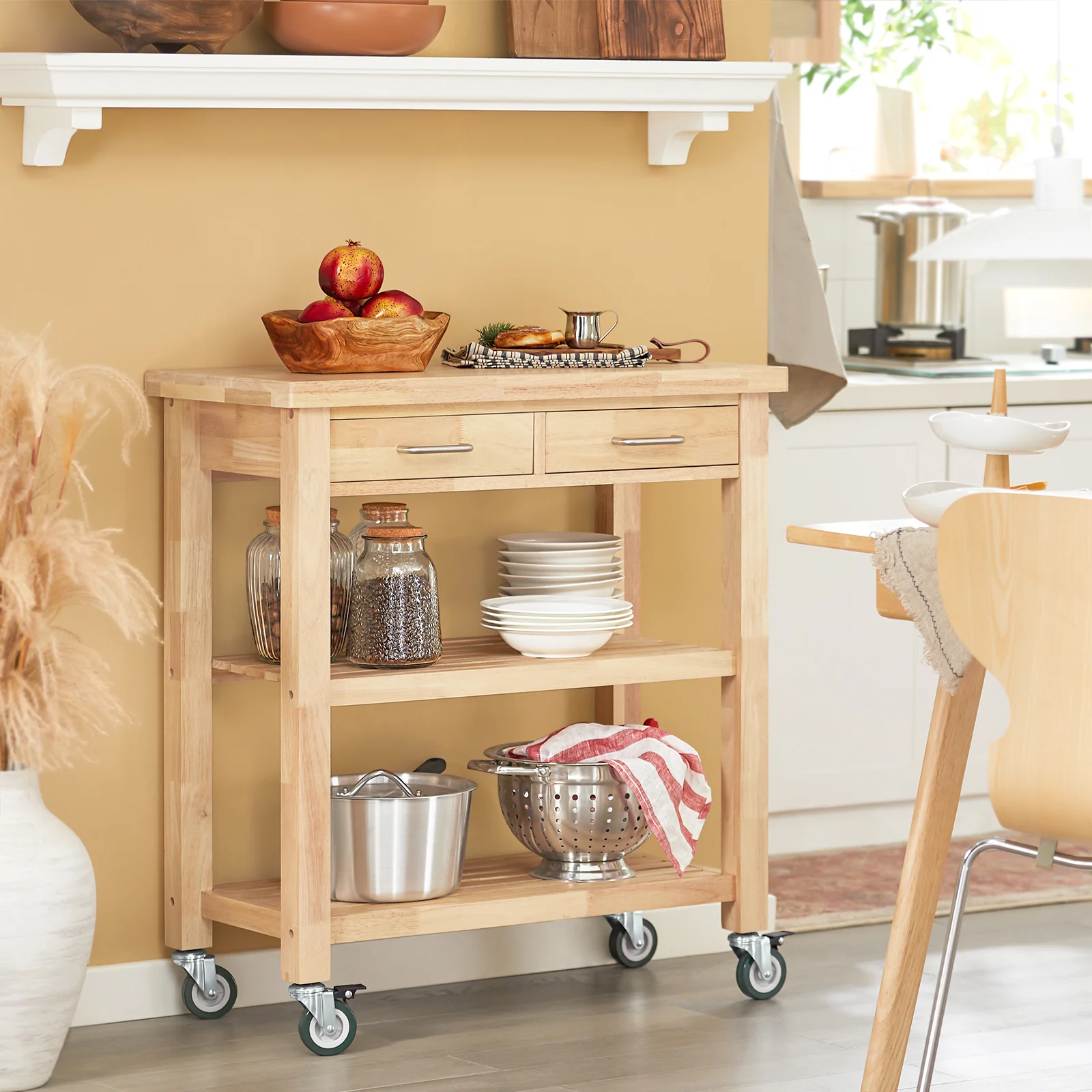 SoBuy FKW24-II-N Carro de Cocina con 2 cajones y 2 Estantes - Image 2