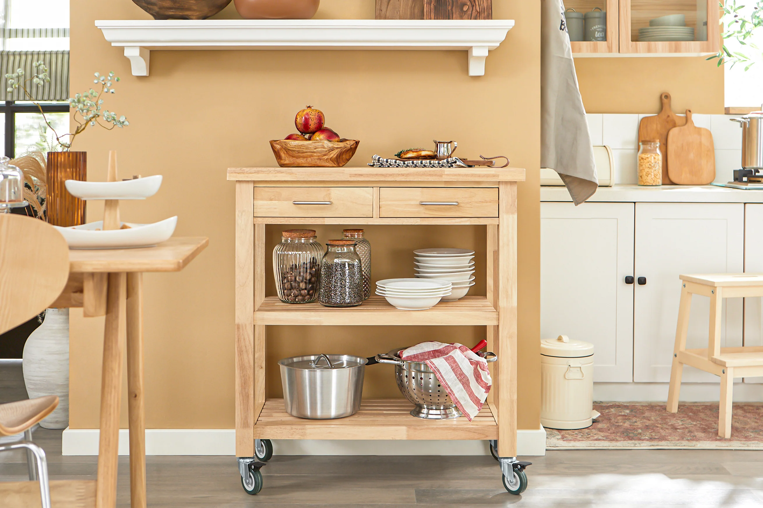 SoBuy FKW24-II-N Carro de Cocina con 2 cajones y 2 Estantes - Image 4