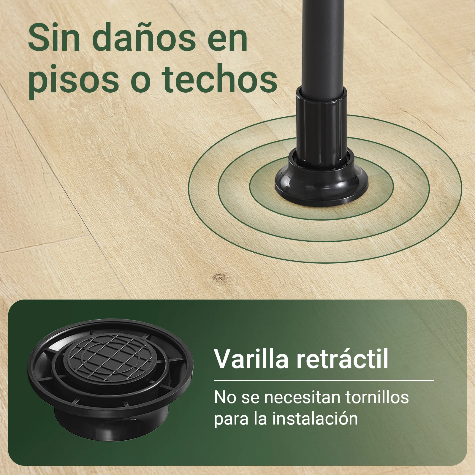SoBuy FRG109-II-SCH Perchero Extensible con 2 Niveles Negro - Image 5