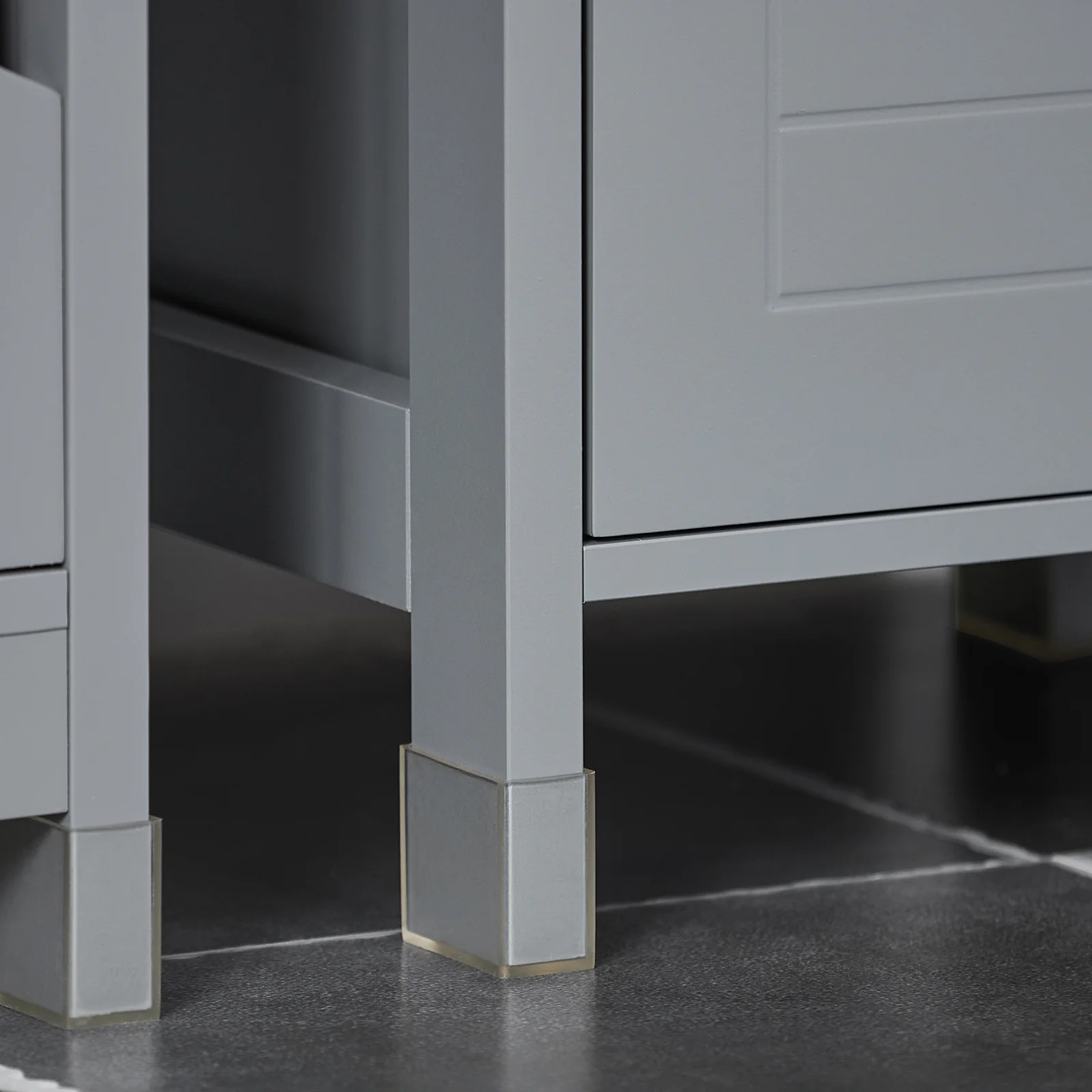 SoBuy FRG127-SG Mueble Columna de Baño con 1 Estante y 2 cajónes Gris - Image 9