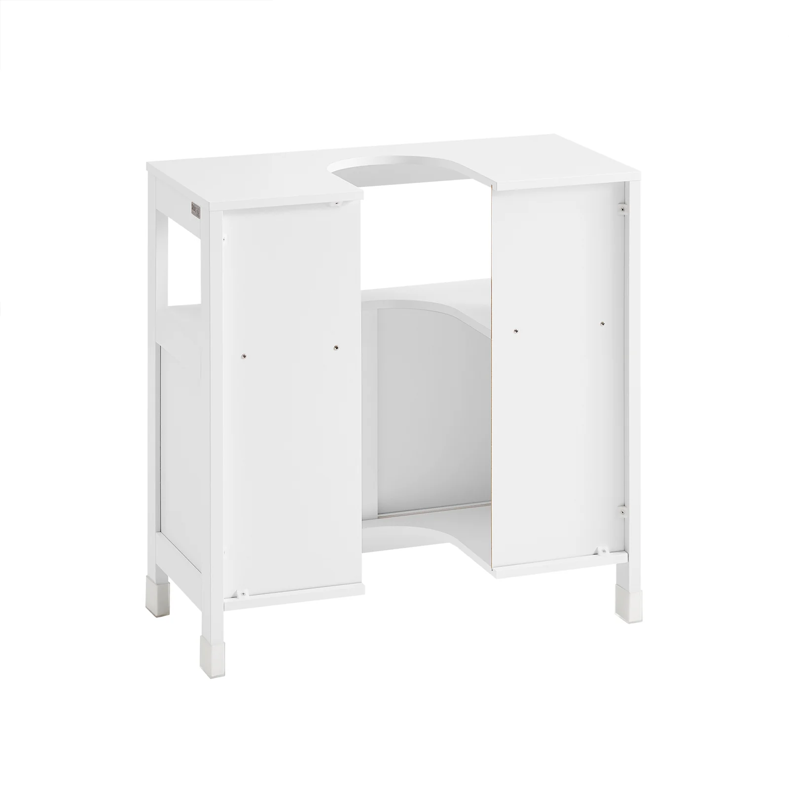 SoBuy FRG128-II-W Mueble para debajo del Lavabo con 1 Estante y 2 Puertas Blanco - Image 4